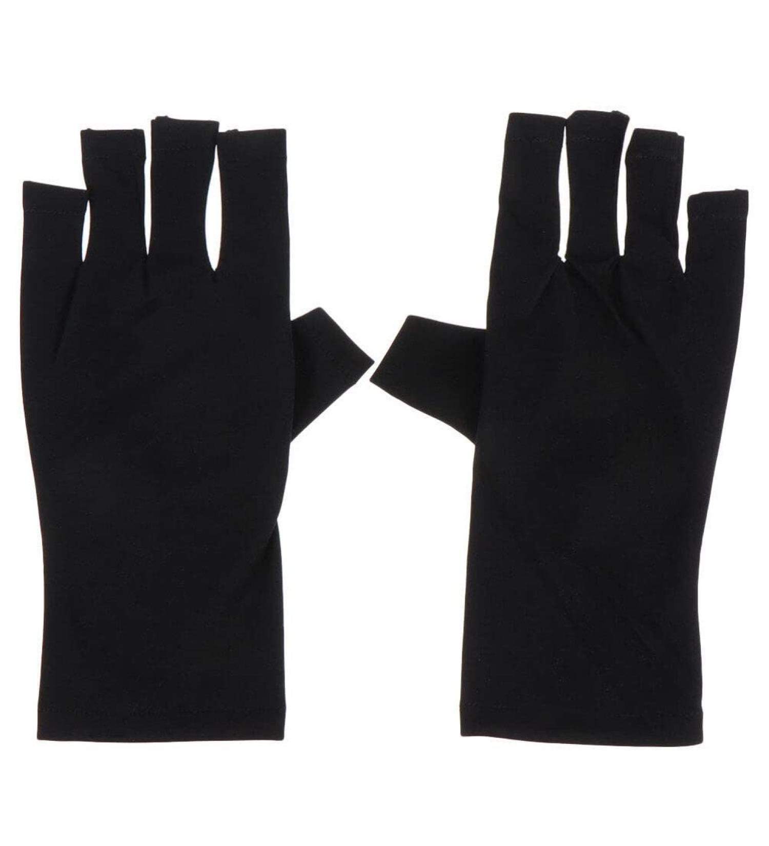 FOMIYES 1 Pair nail gloves gel manicure gloves fingerless driving gloves LED dry lamp gloves sun protector gloves half finger gloves nail art gel sun protection nail polish polyester Miss - Buy Online on SooperMarket.com