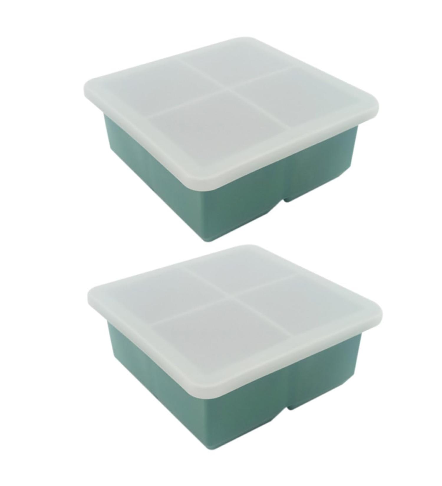 MAGICLULU 2pcs Silicone Ice Tray Mini Refrigerator Silicone Tray Cake Ice Making Mold Chocolate Candies Whisky 11.4X11.4CM Green - Buy Online on SooperMarket.com