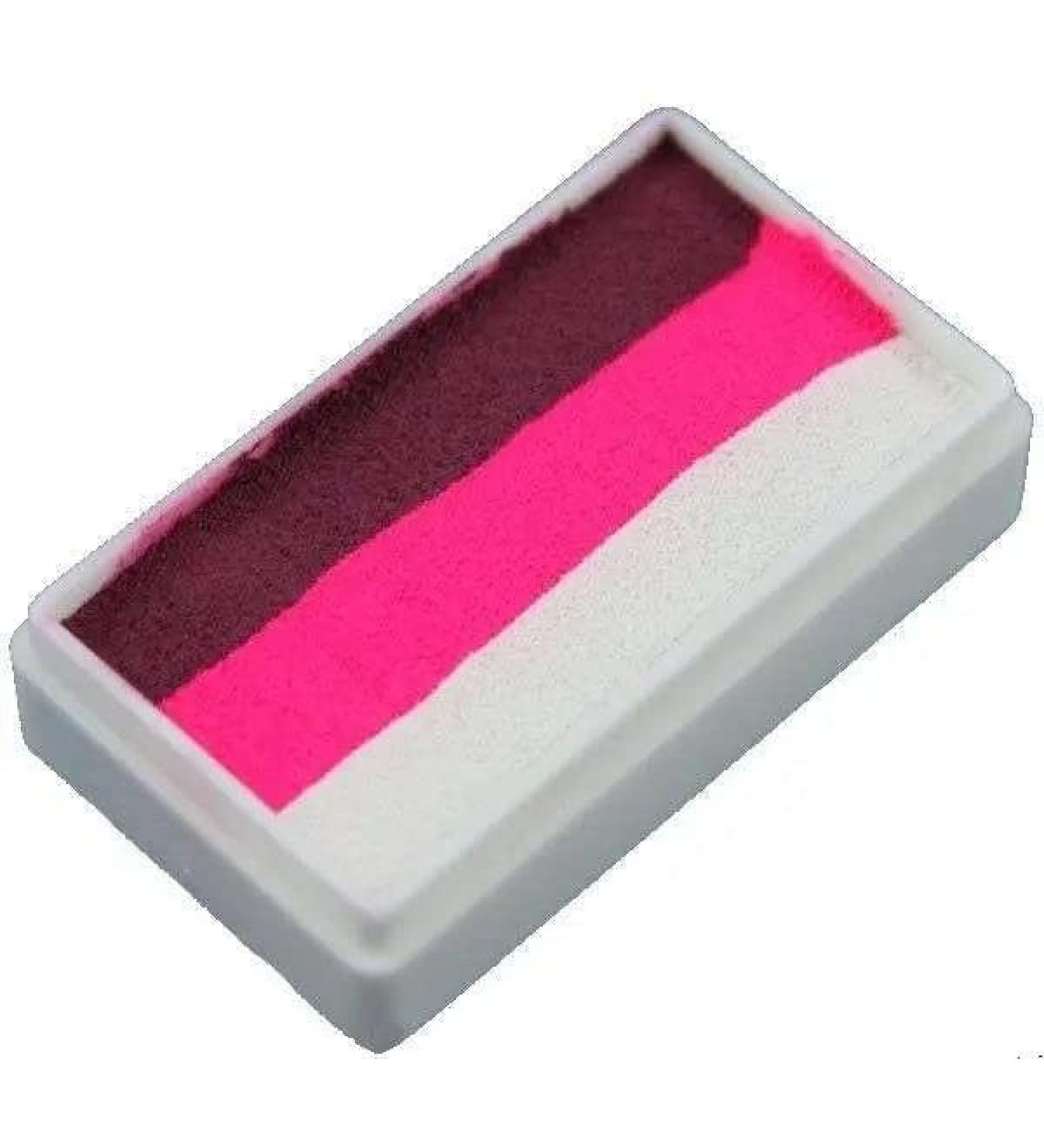 Tag Body Art  Makeup Face & Body Paint - Berry Wine  Neon Magenta  White - 1 Stroke Split Cake for Stargazer or Flowers