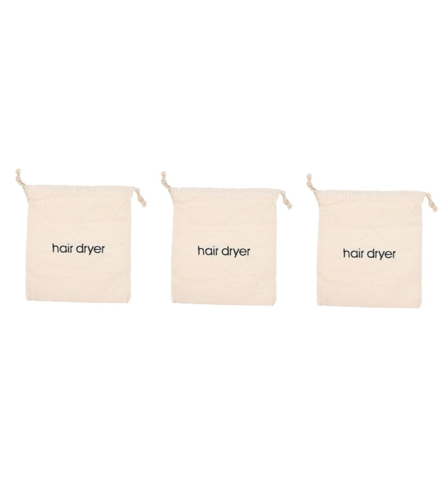 HAPINARY 3pcs Hair Dryer Storage Bag Drawstring Storage Bag Travel Laundry Blow Dryer Pouch Sac Beige Fabric - Buy Online on SooperMarket.com