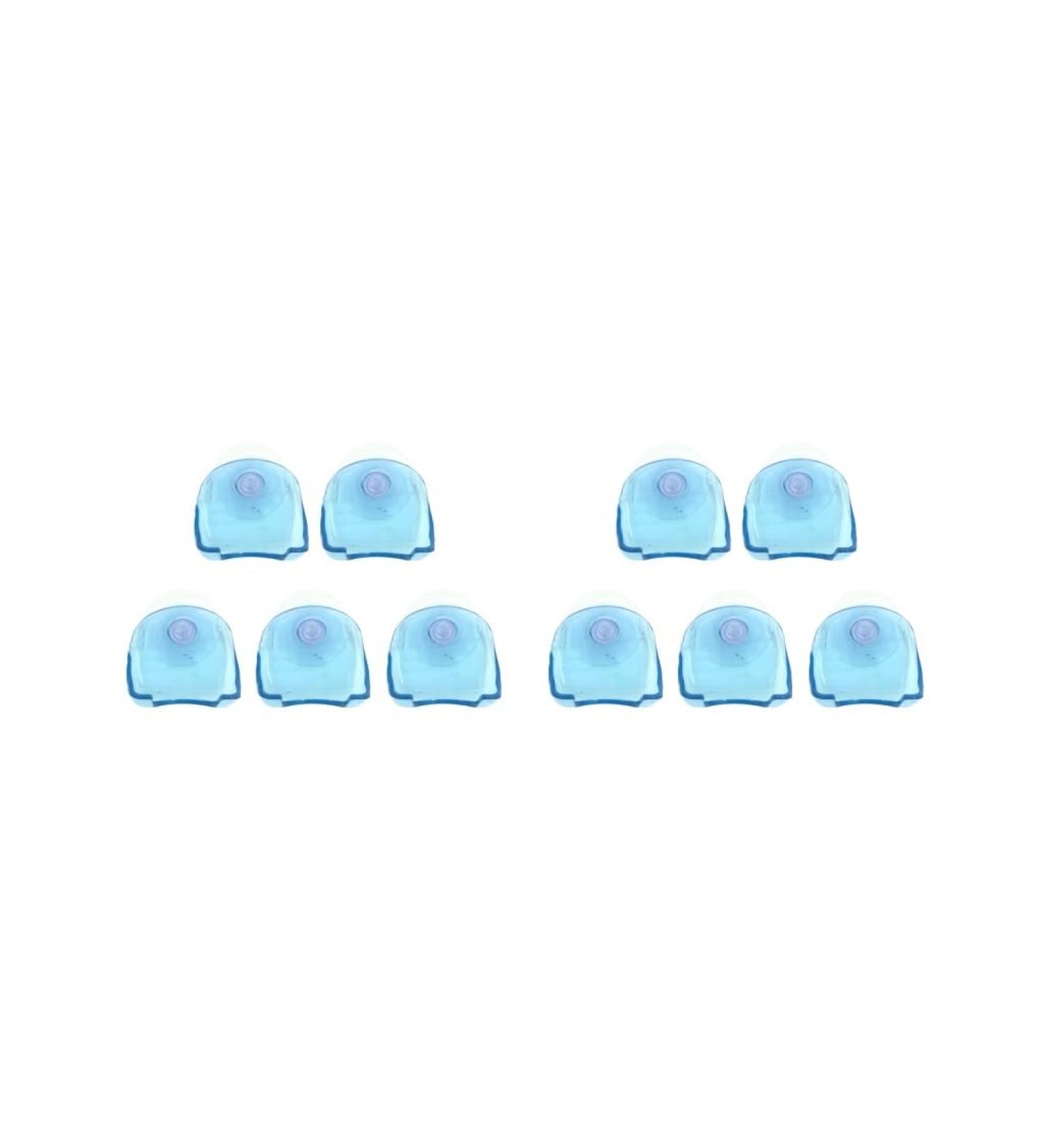 Set of 5 Plastic Suction Cup Razor Holders - Bathroom Organizer - Blue - 2X Pack - Ideal for International Shipping - Buy Online on SooperMarket.com