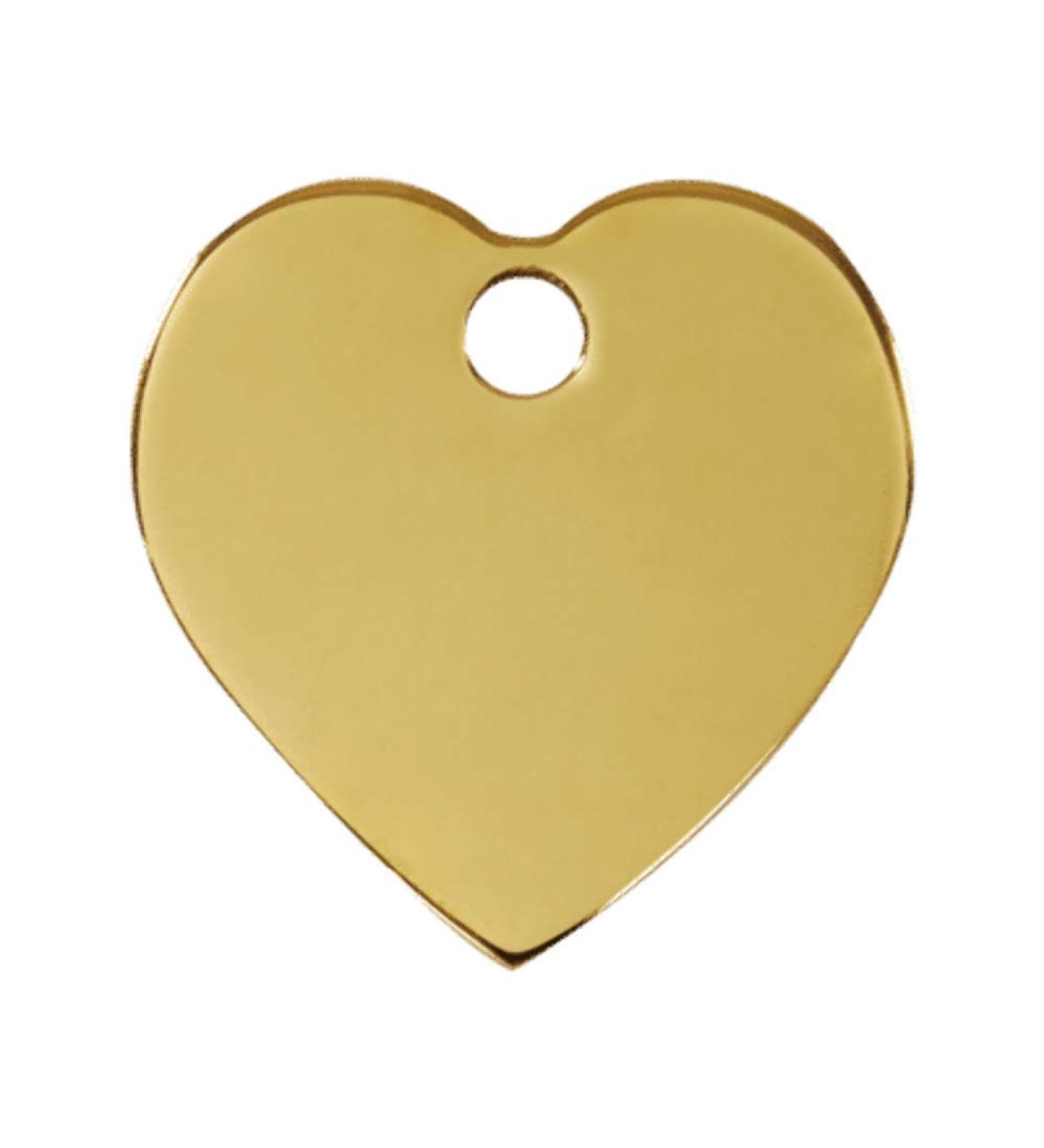 RedDingo brass pet tag small "Heart" Small