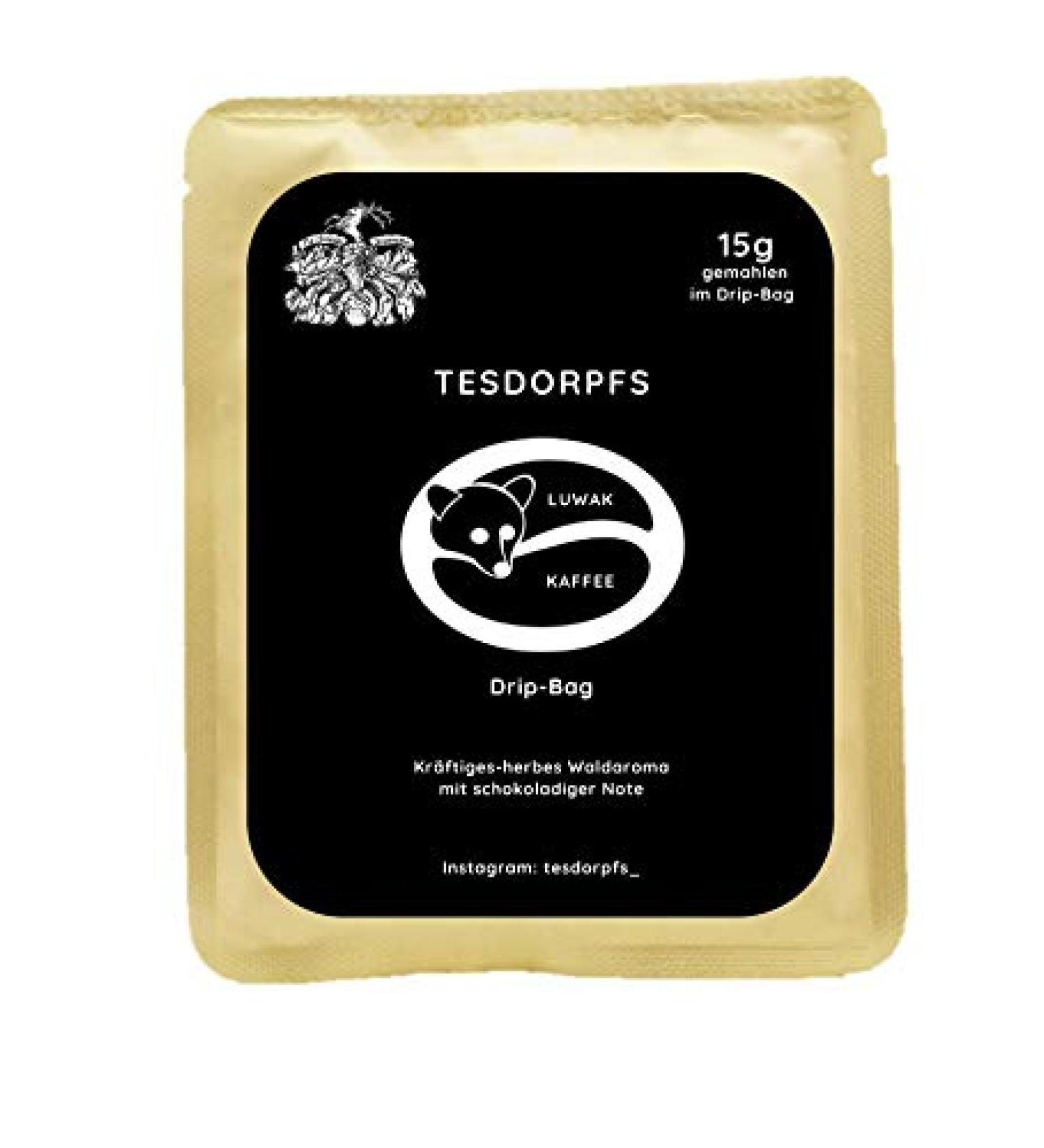 Tesdorpfs 100% Luwak Coffee- City Roast 15g (Drip-Bag) - Buy Online on SooperMarket.com