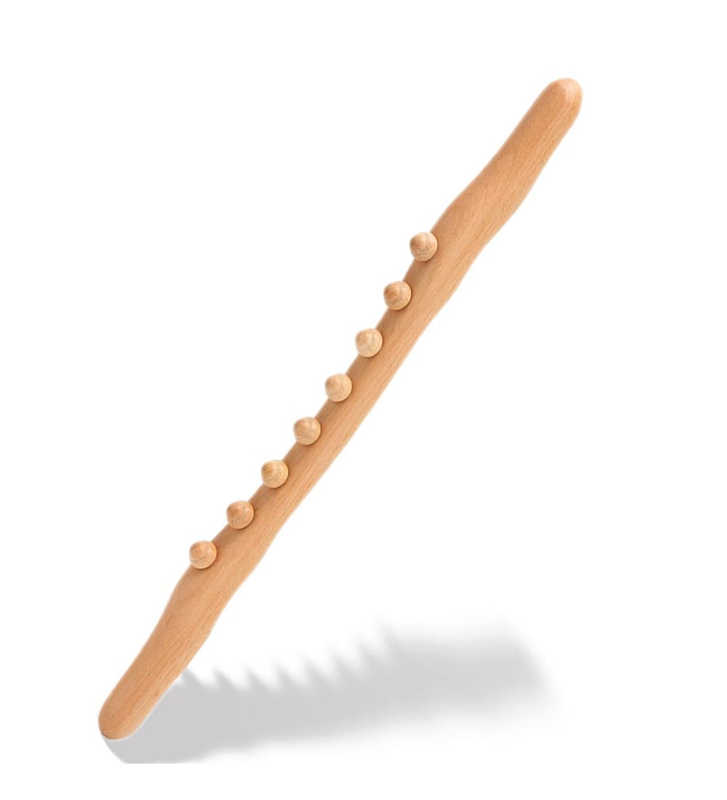 Yinhing Wooden Gua Sha Massage Tools - 8-Point Massage Roller Stick for Home & Salon Beauty Care - Buy Online on SooperMarket.com