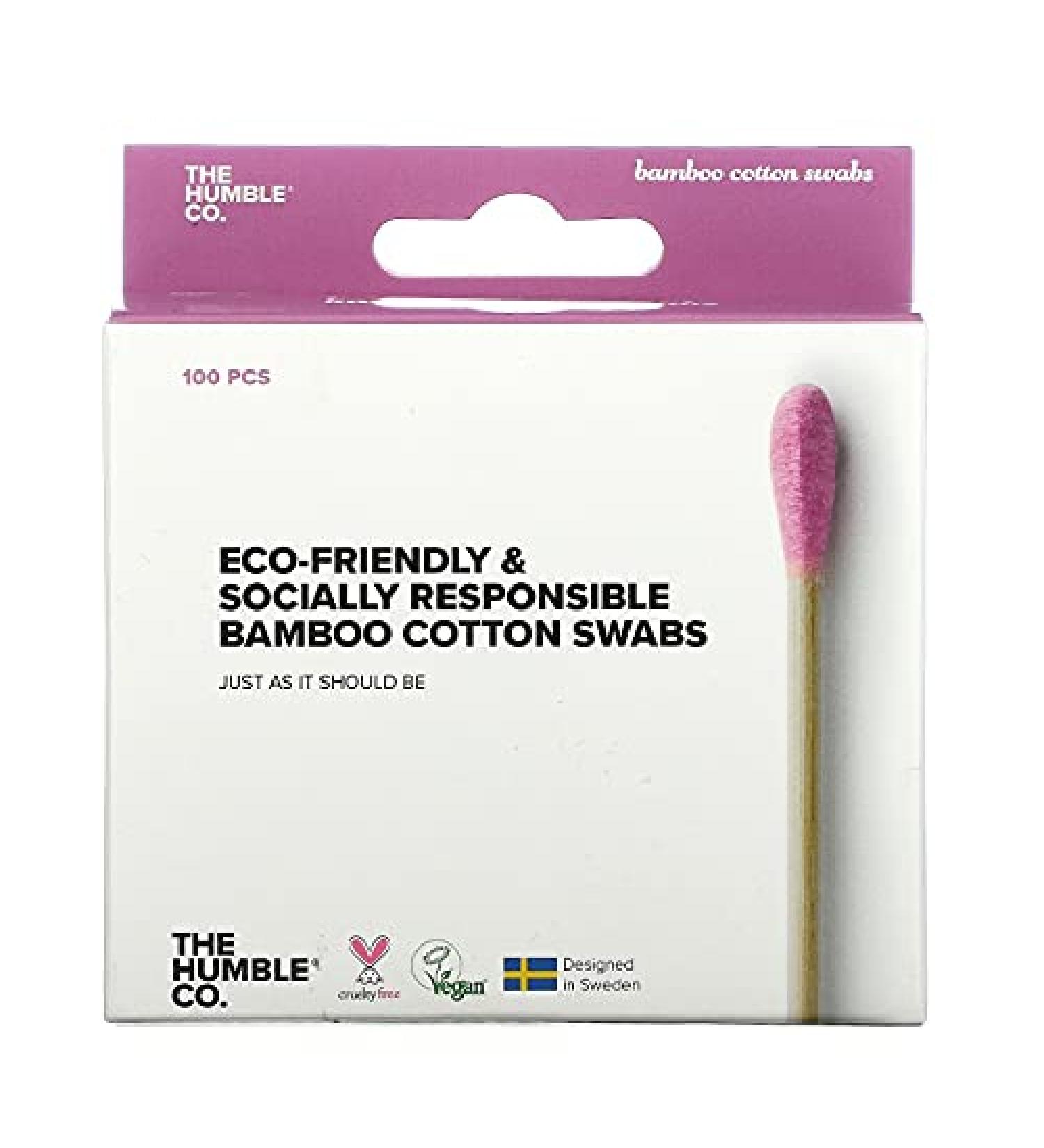 The Humble Co Bamboo Cotton Buds Purple 100 Count