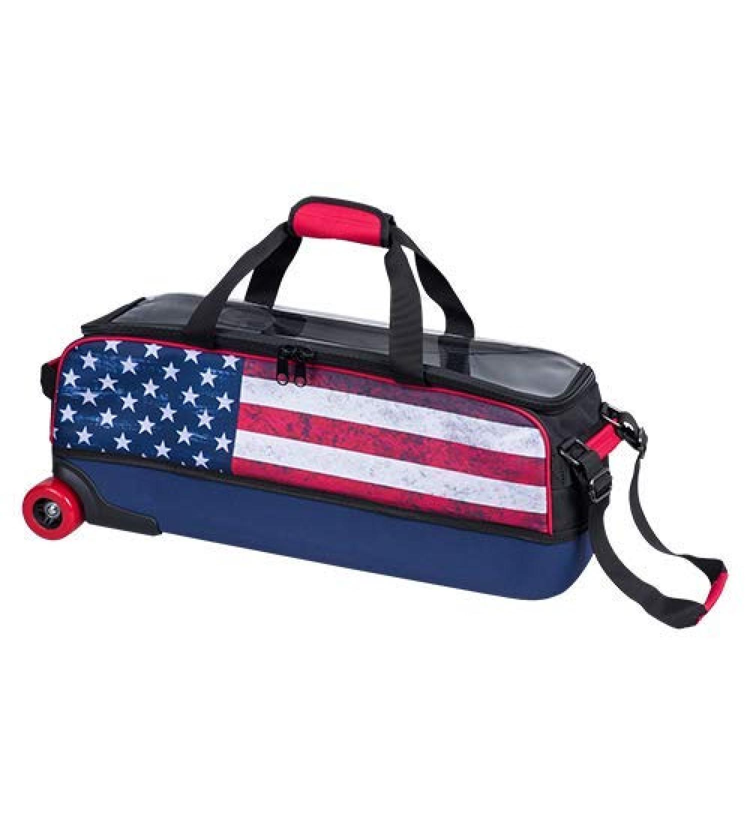 KR Strikeforce Fast Slim Triple Roller Bowling Bag is Lightweight and Designed for Airline Travels Flag - Buy Online on SooperMarket.com