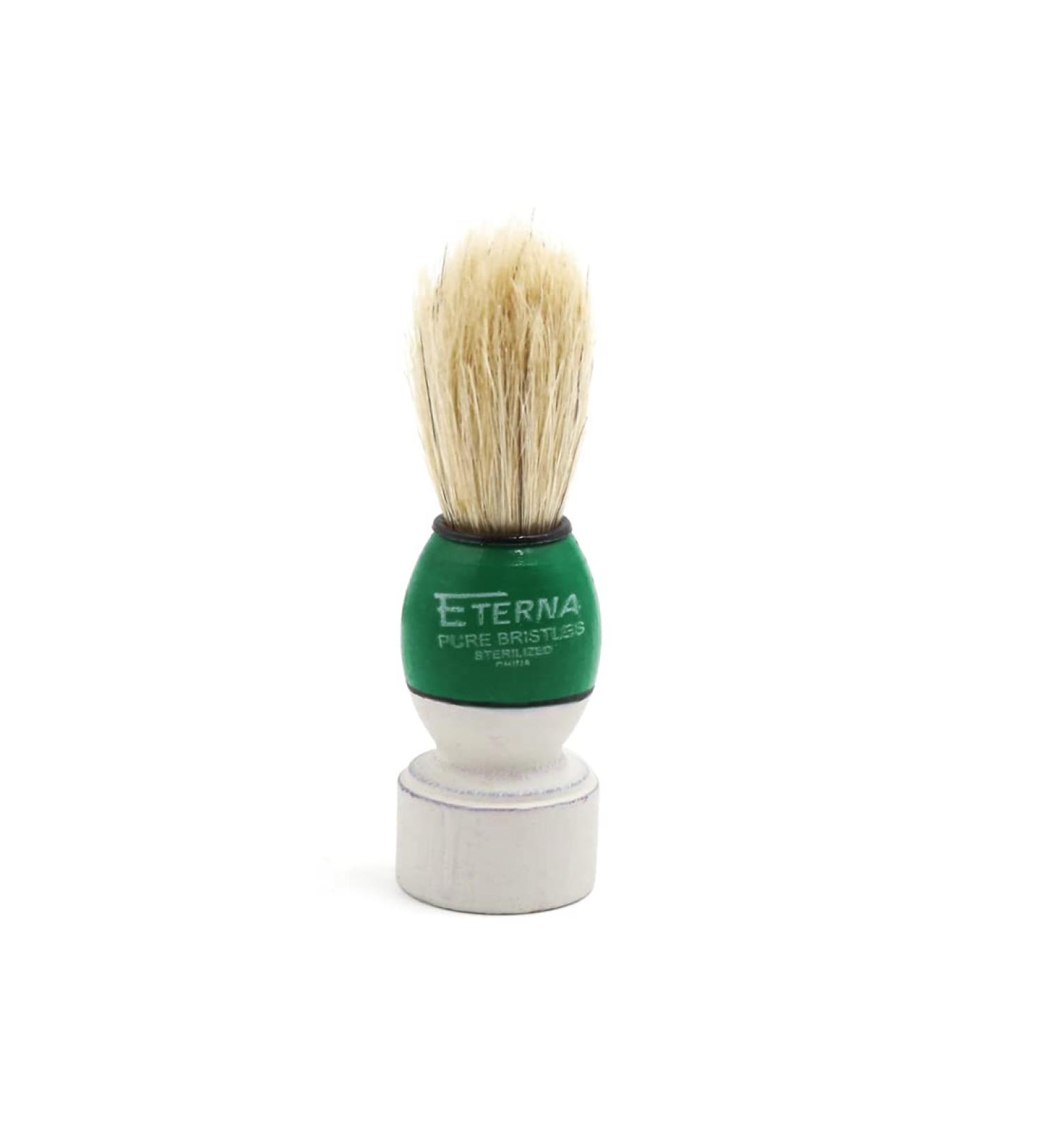 Ruilogod Green Wood Handle Mini Bristle Beard & Mustache Brush - Portable Cleaning Tool for Men | International Shipping Available - Buy Online on SooperMarket.com