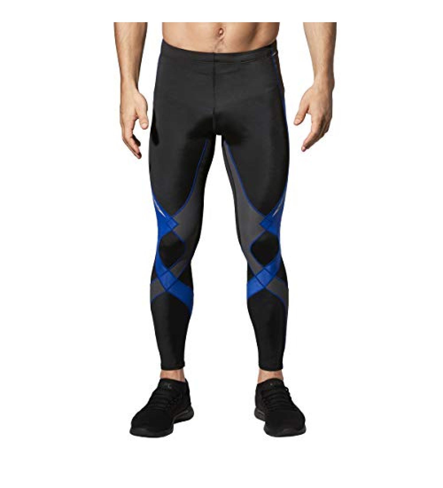 CW-X Men's Stabilyx Joint Support Compression Tights - Medium - Black/Grey/Blue - Buy Online on SooperMarket.com