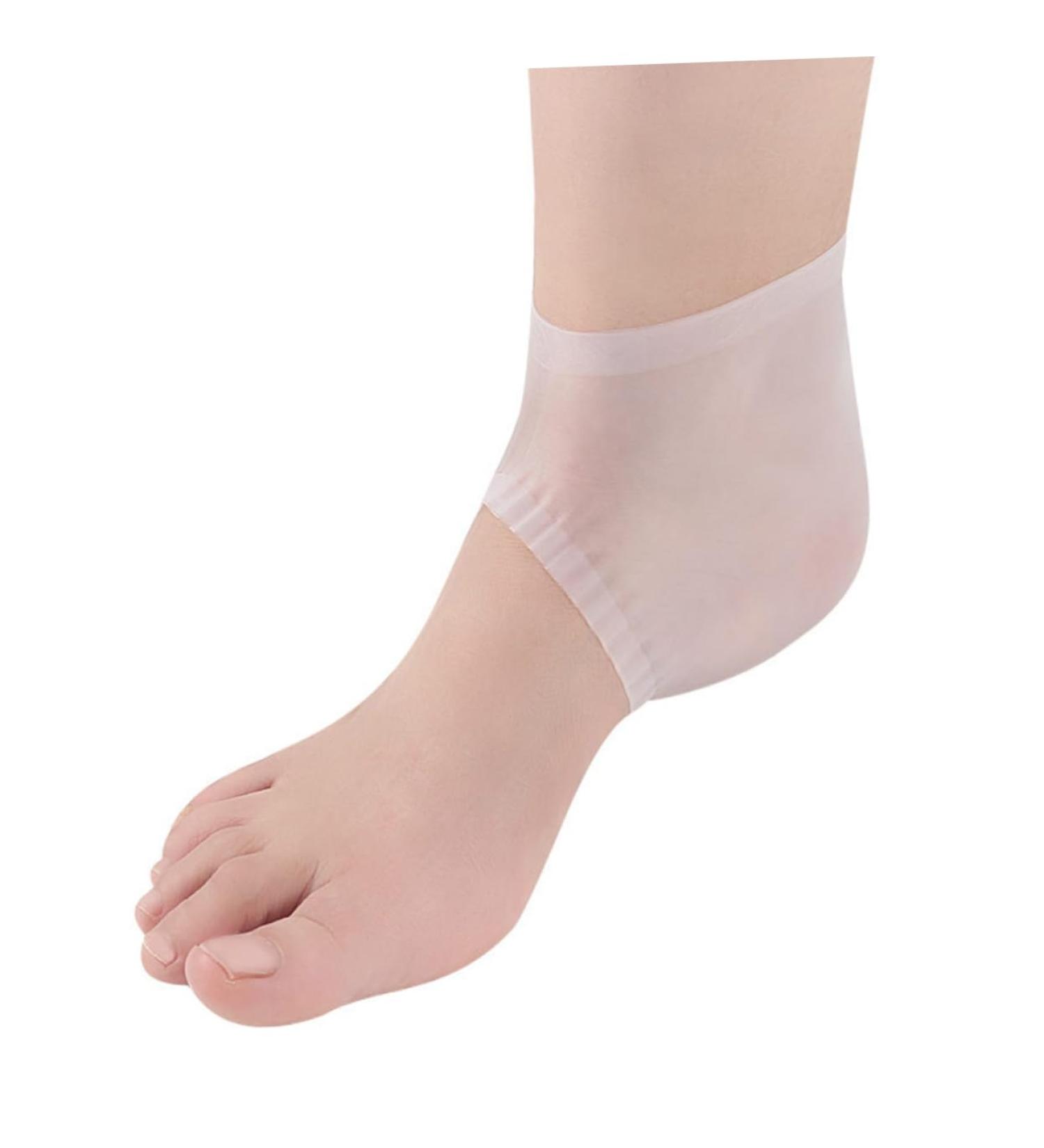 minkissy 1 Pair Moisturizing Heel Sock Silicone Heel Protectors Heel Cups for Heel Pains Feet Heel Socks Moisturizing Socks Shoe Filler Feet Moisturizer Socks Silicone Gel Socks Soft White - Buy Online on SooperMarket.com