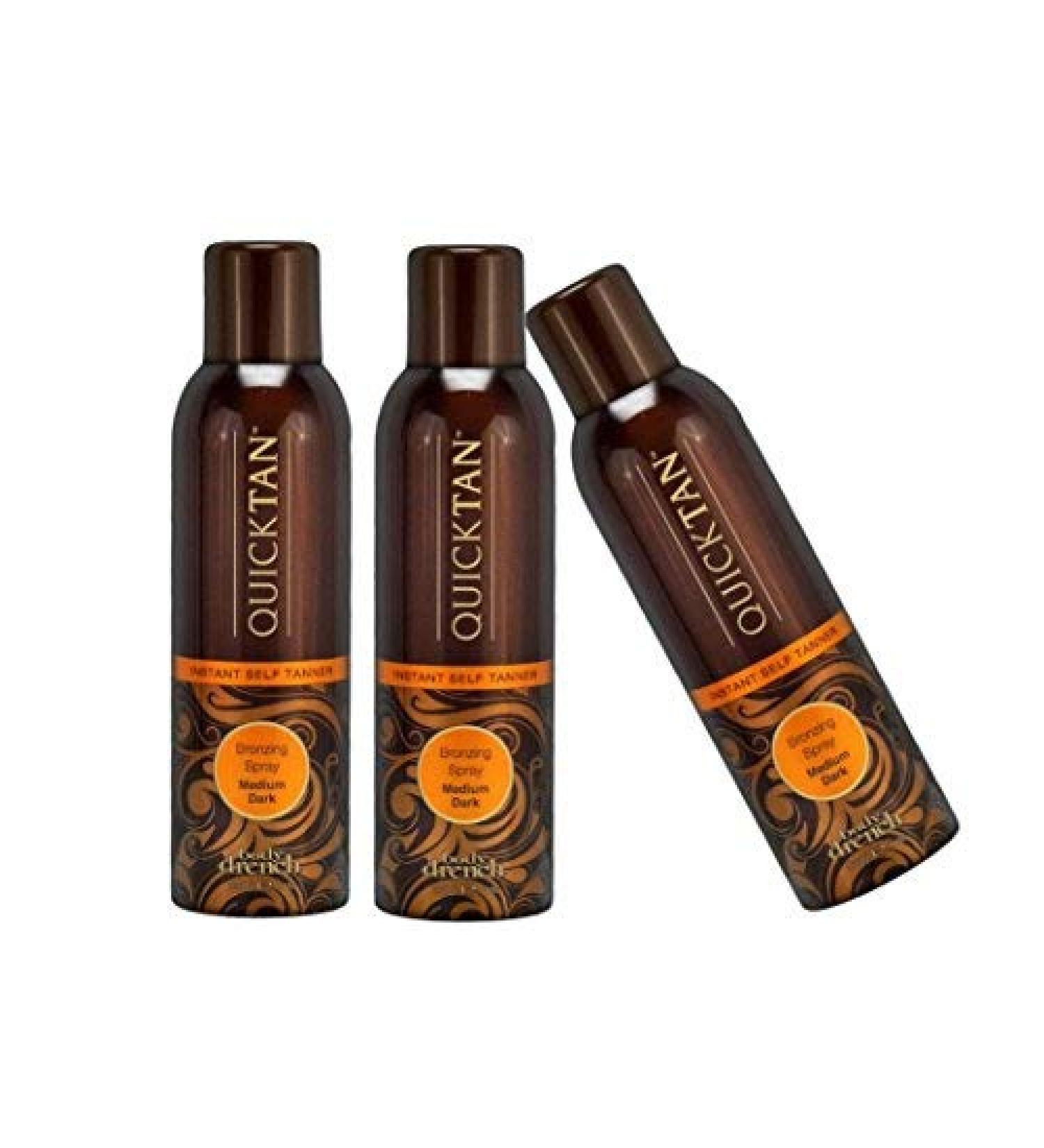 Body Drench Quicktan Quick Tan Bronzing Spray Medium Dark (The Perfect Ultra Bronzing Self-tanner a Fast-drying Formula) - Size 6 Oz / 170g (Pack of 3)