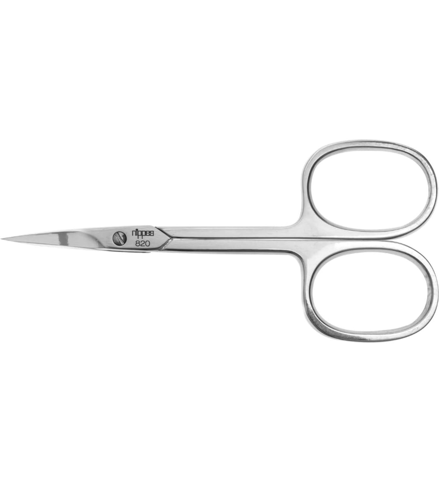 nippes Solingen Cuticle Scissors with Curved Tip for Left-Handed Users Nickel-Plated 9 cm with Clasp Straw and Hardened Tip Pedicure and Manicure for Removing Unnecessary Cuticles - Buy Online on SooperMarket.com