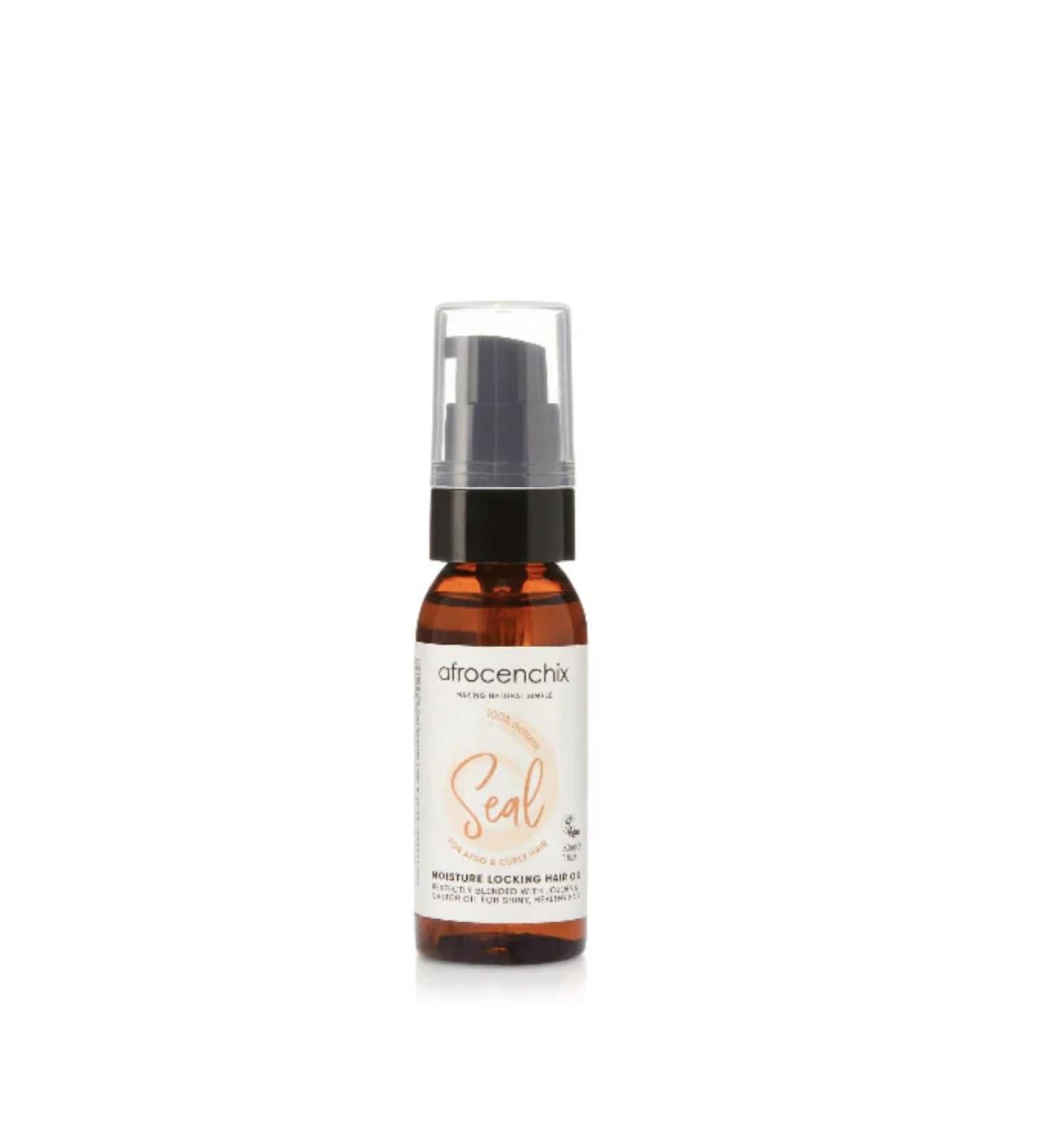 Afrocenchix Seal - Scalp Oil for Afro and Curly Hair- Blended With Jojoba and Castor Oil for hair growth Moisture locking Hair Oils 60ml - Buy Online on SooperMarket.com