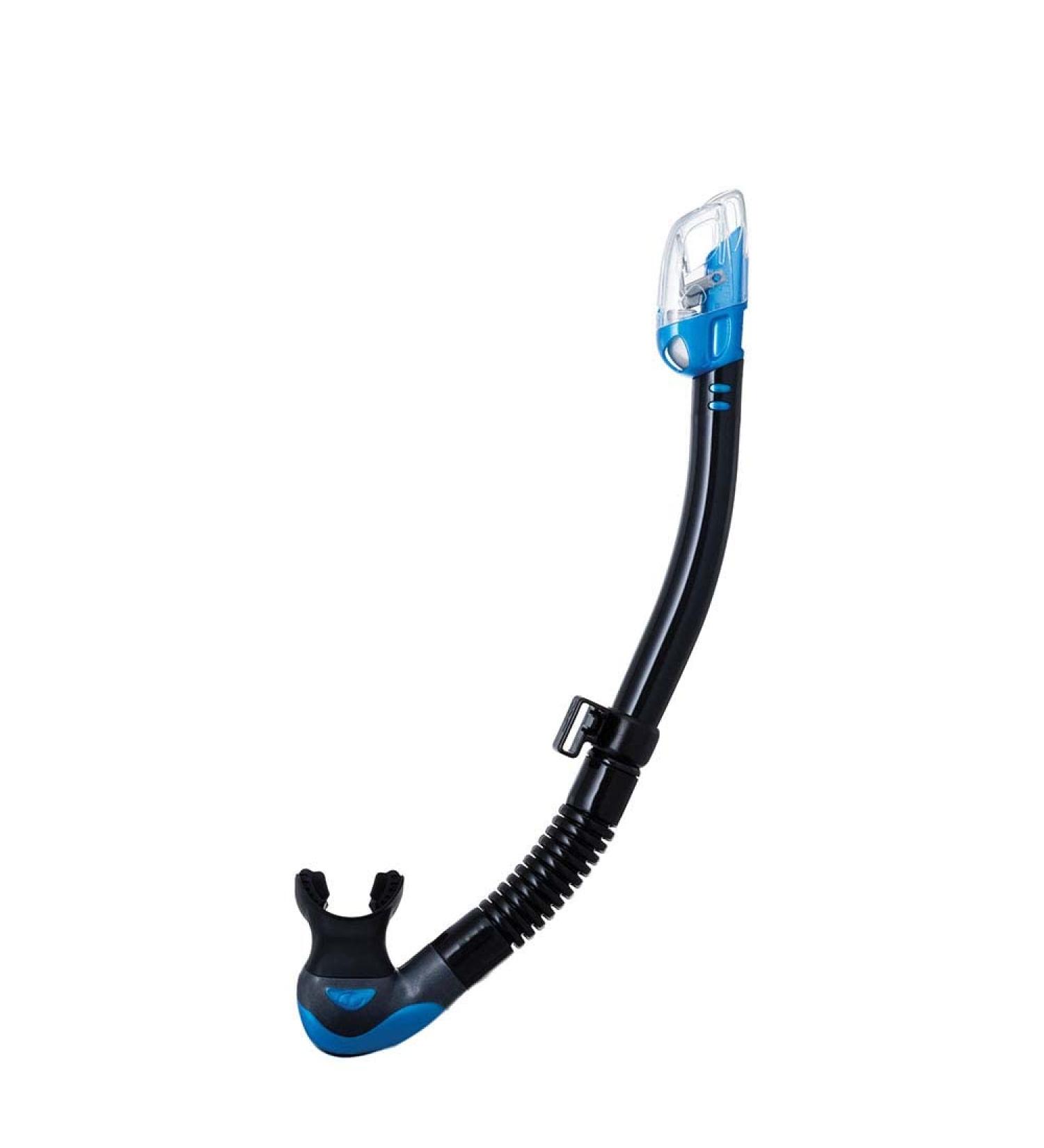 TUSA SP-0101 Hyperdry Elite II Diving Snorkel - Black/Fishtail Blue - Buy Online on SooperMarket.com