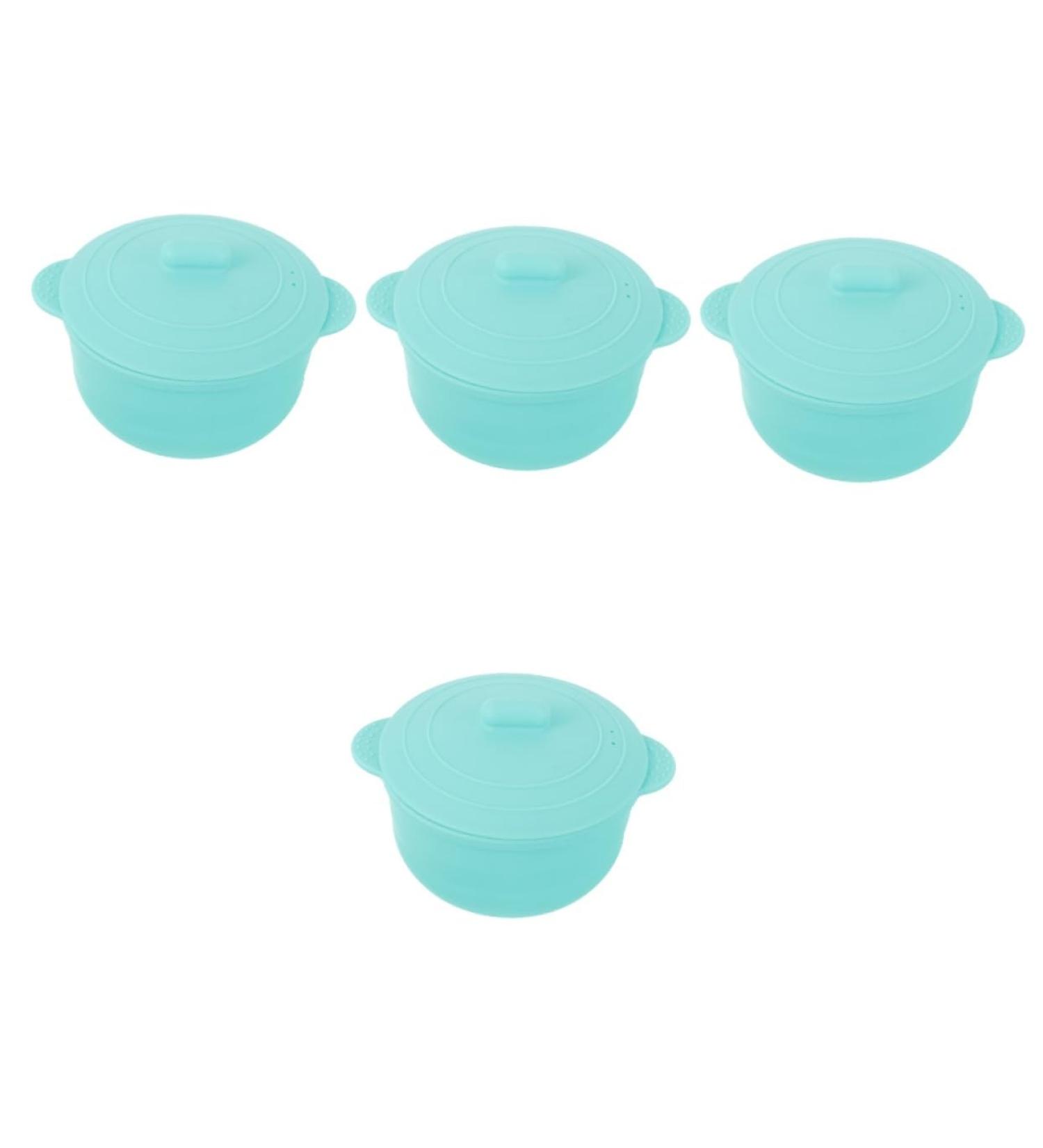 Beavorty 4pcs Silicone Wax Melter Bowl Set - Perfect for Facial Care Waxing & Beauty Mixing - Travel-Friendly Cosmetic Wax Pot Replacement - Buy Online on SooperMarket.com