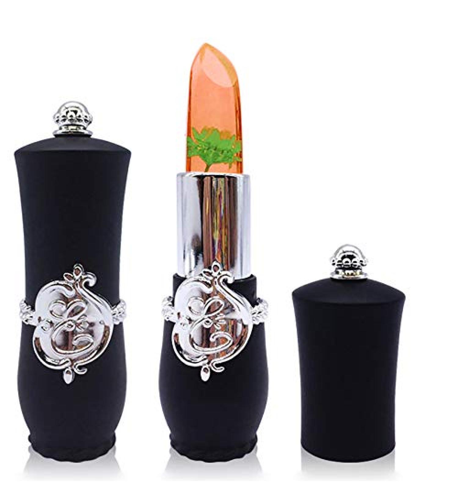LZPCarra Colour Flower Lipstick Light Lips Beauty Jelly Isthmus Temperature Change Butter Slime (E One Size) one size E
