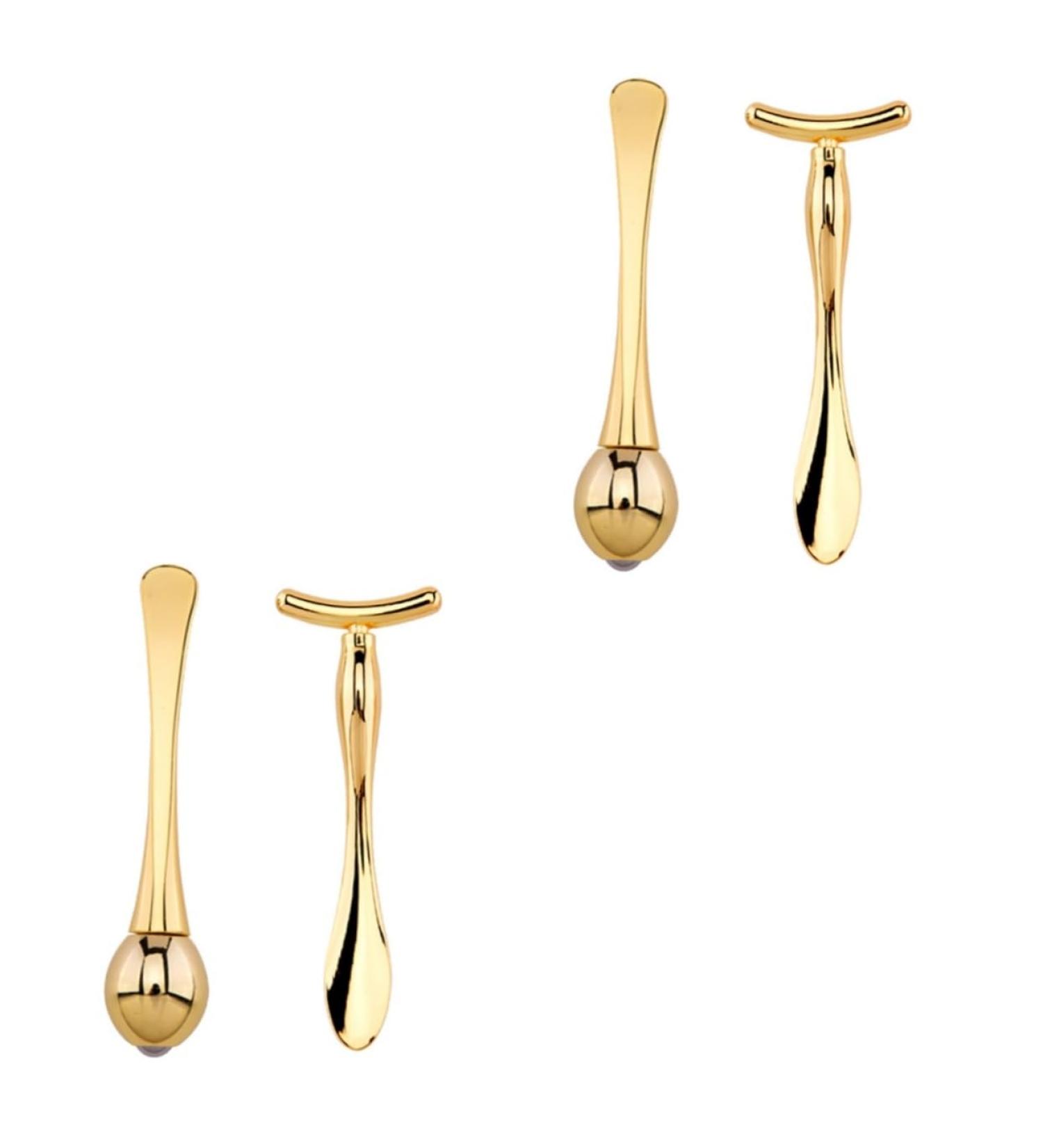 Buy 2 Sets Eye Massage Roller T-Bar & Portable Makeup Spoon | Skin Care Massage Tool for Eyes | Best Eye Cream Applicator Online - Buy Online on SooperMarket.com