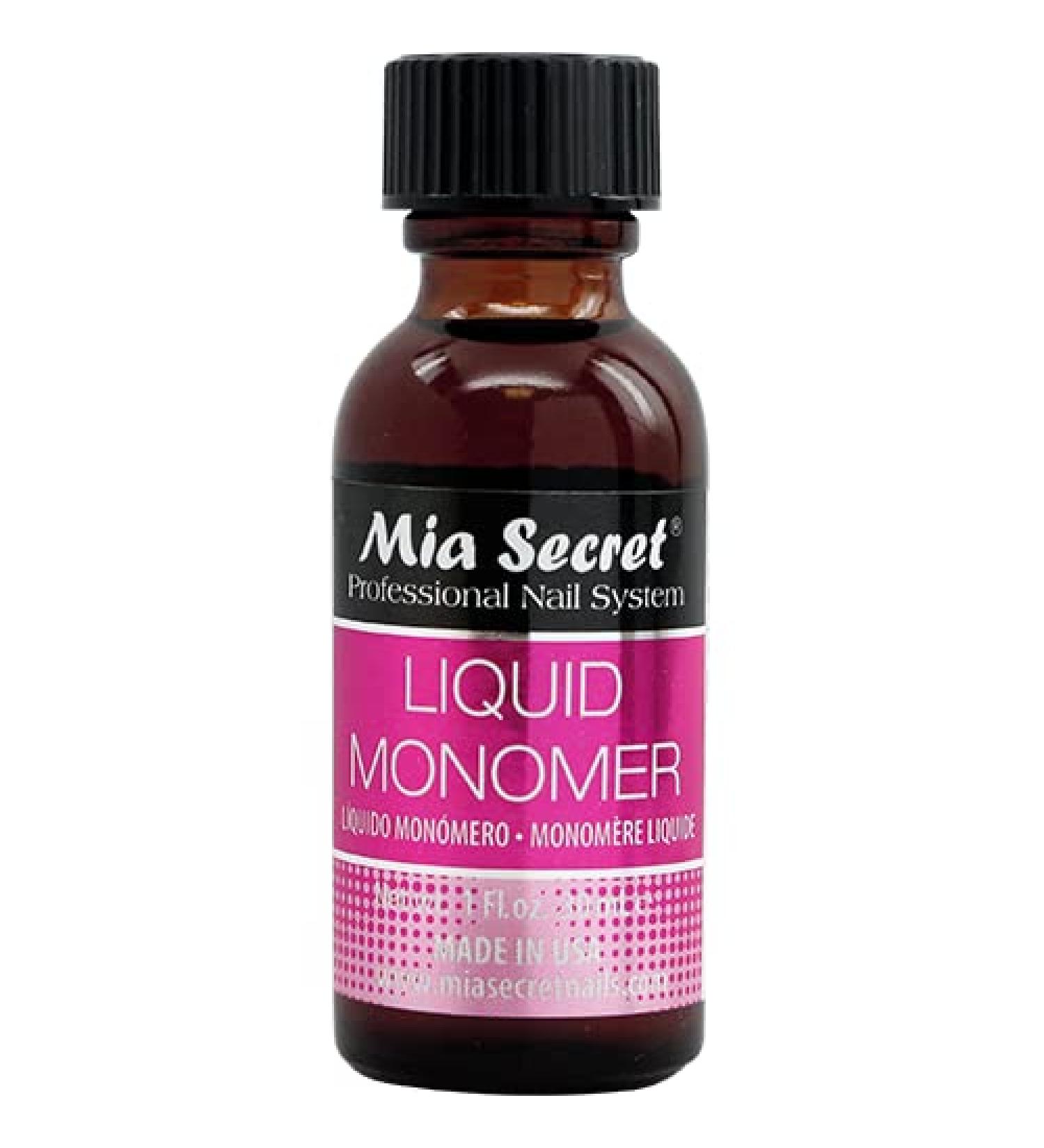 1 oz Mia Secret Liquid Monomer - Professional Acrylic Nail Liquid for Acrylic Powder - EMA monomer - Nail Monomer liquid - ema monomer acrylic nail liquid