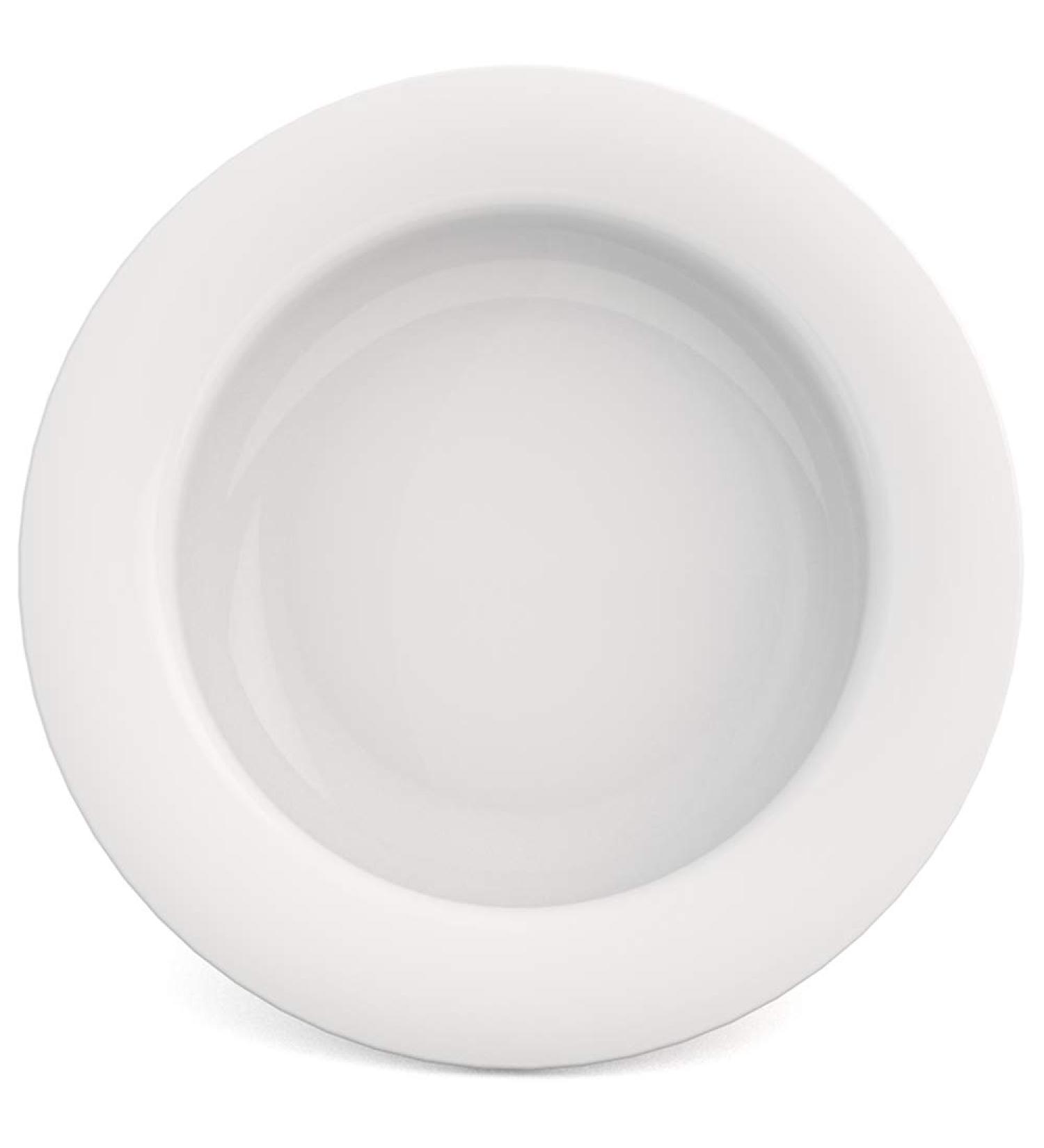 Ornamin Tilt-Trick Bowl 15.5 cm - White Melamine Eating Aid with Anti-Slip Design & Raised Edge for Independent Eating - Buy Online on SooperMarket.com