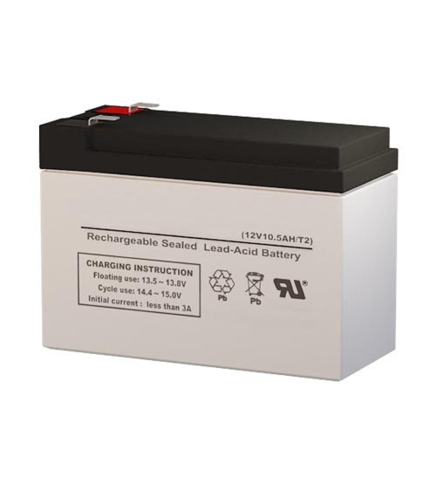 Power Kingdom PS10-12S 12 Volt 10.5 AmpH SLA Replacement Battery with F2 Terminal