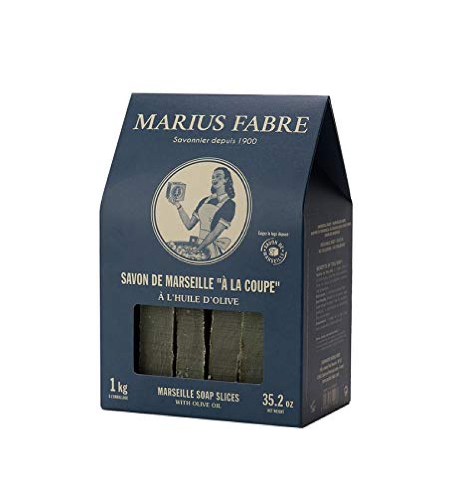 Marius Fabre Olive Soap Marseille Soap in Slices - 1 kg in Retro Box Unscented