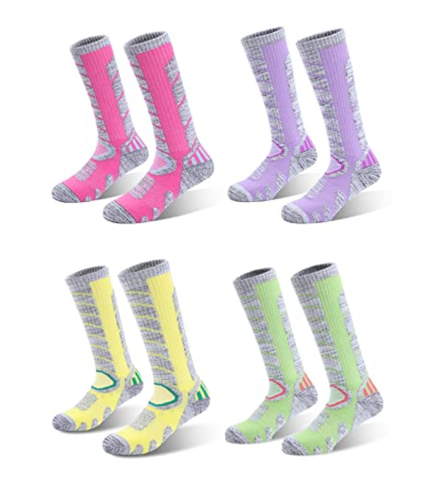 GUUMOR Ski Socks - 4 Pairs Medium Thermal Winter Sports Socks for Men and Women - Buy Online on SooperMarket.com