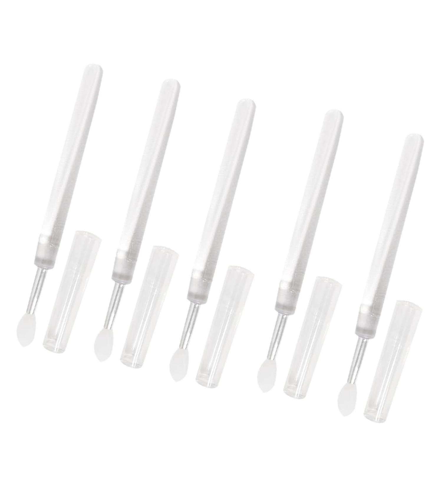5pcs Silicone Lip Brush Set - Professional Makeup Tool for Lipstick & Eyeshadow | Best Beauty Accessories for Flawless Application - Buy Online on SooperMarket.com