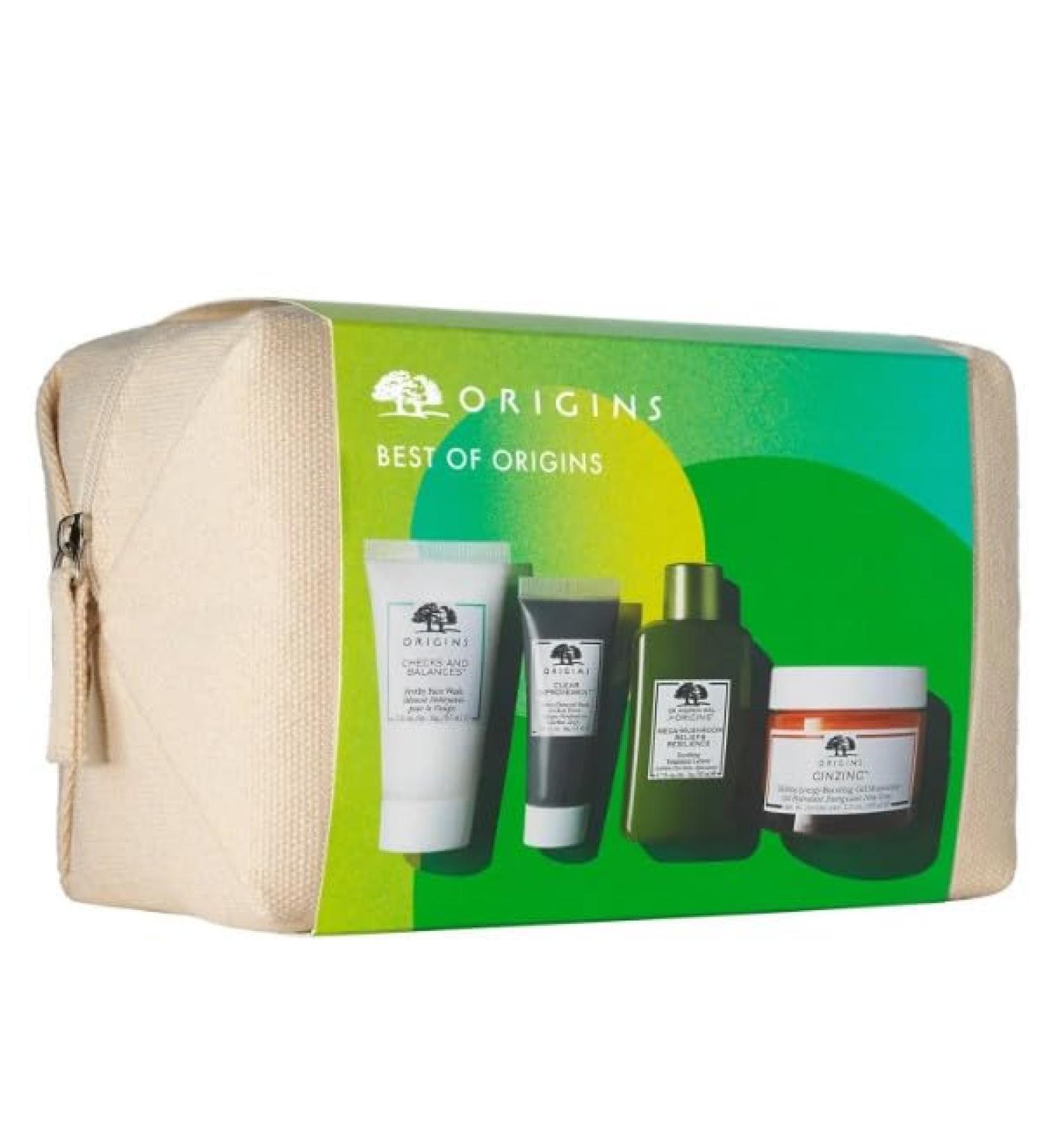 Origins Best of Origins Set - Checks and balances face wash clear improvement charcoal mask mega mushroom lotion ginzing moisturiser - Buy Online on SooperMarket.com