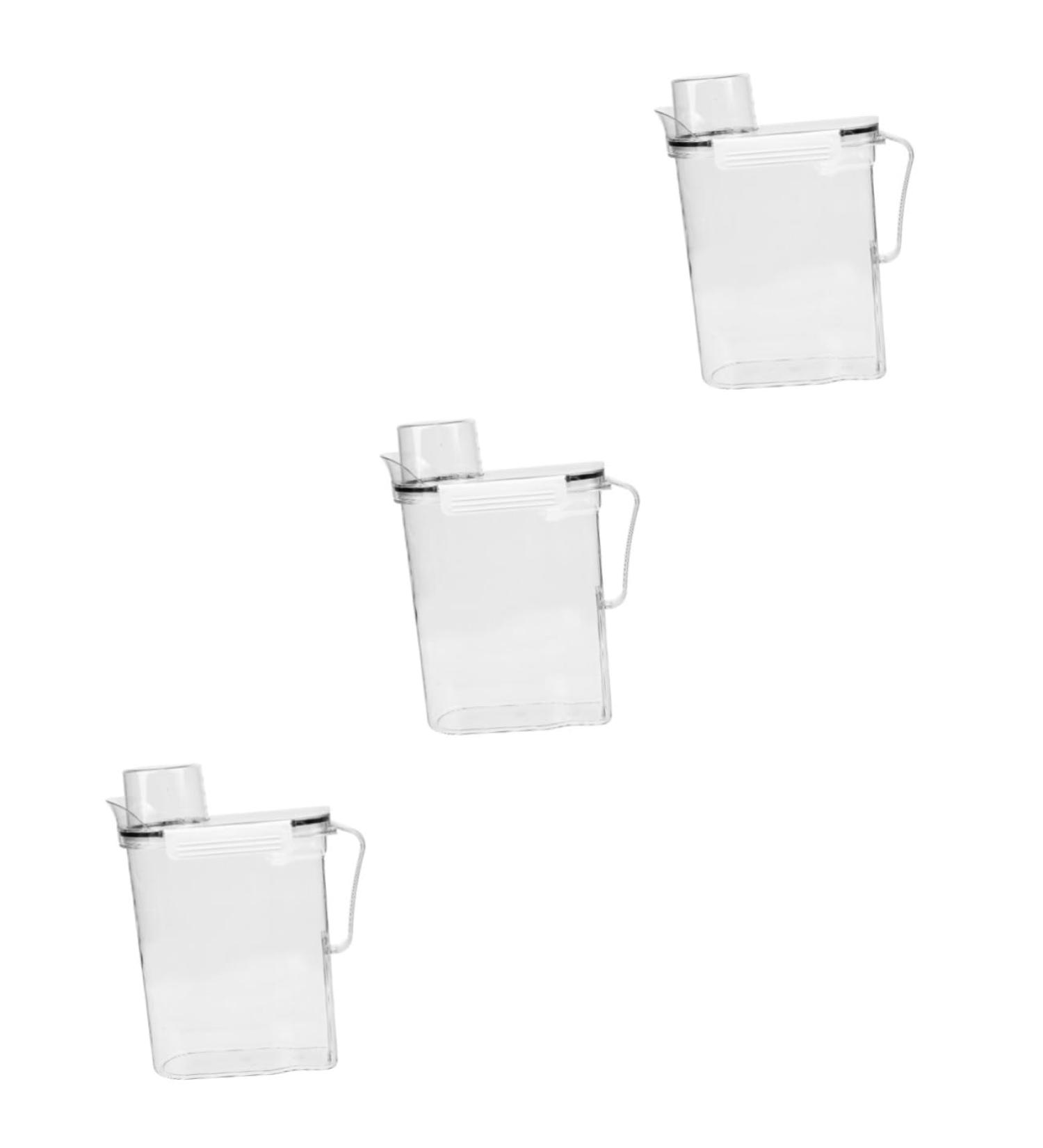 BCOATH 3pcs Laundry Storage Box Large Capacity Sub Buckets Jug Stand Lotion Transparent Plastic - Buy Online on SooperMarket.com