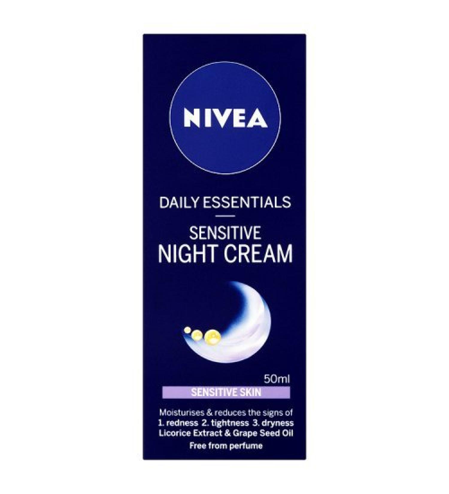 Nivea Daily Essentials Sensitive Night Cream 50 milliliters
