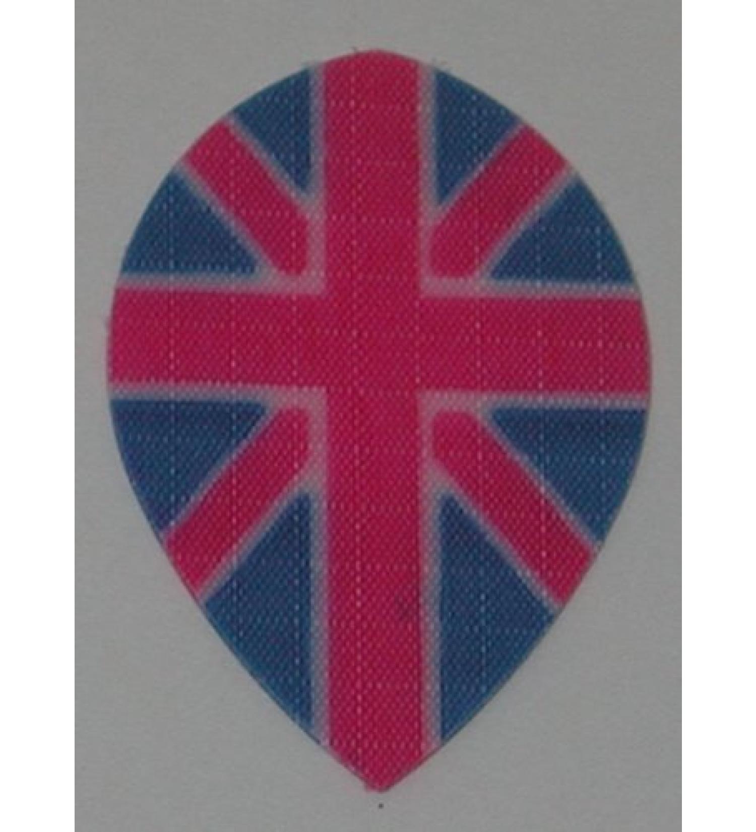 US Darts - 3 Sets (9 Flights) Union Jack England Nylon Pear Dart Flights - Cloth, Fabric, Ripstop