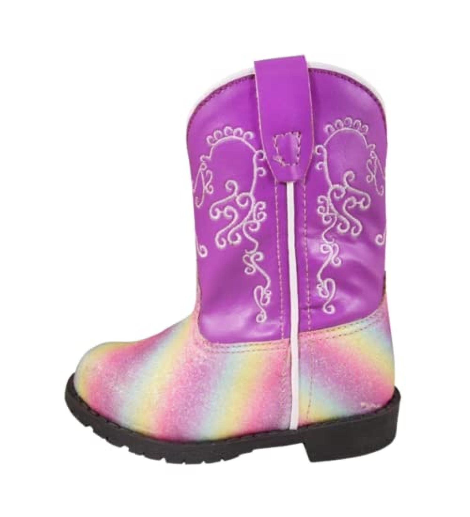 Smoky Mountain Boots unisex-child Western 10 Toddler Rainbow/Orchid