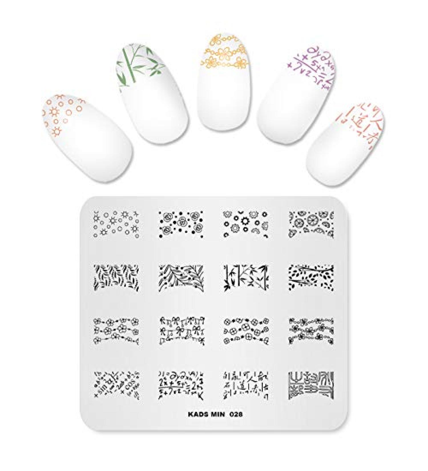 Alexnailart Nail Art Stamping Image Plate - Leaf & Flower Templates for Manicure | International Shipping Available - Buy Online on SooperMarket.com