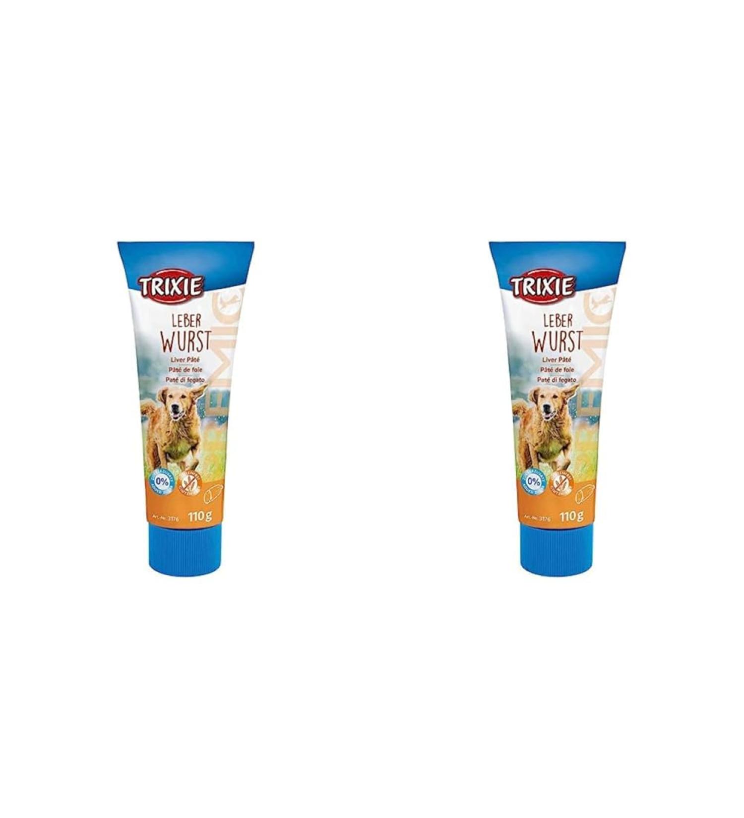 Trixie Premio Dog Liver Sausage 110g - Premium Gluten-Free Treats for Training (2 Pack) - Grain & Sugar Free Tasty Rewards - Buy Online on SooperMarket.com