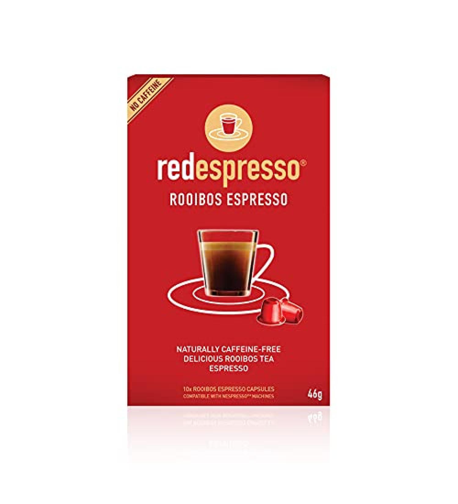 Red Espresso Rooibos Tea Pods - Authentic South African Blend for Nespresso - Vegan, Non GMO, Antioxidant-Rich, Calming (10 Pods) - Buy Online on SooperMarket.com