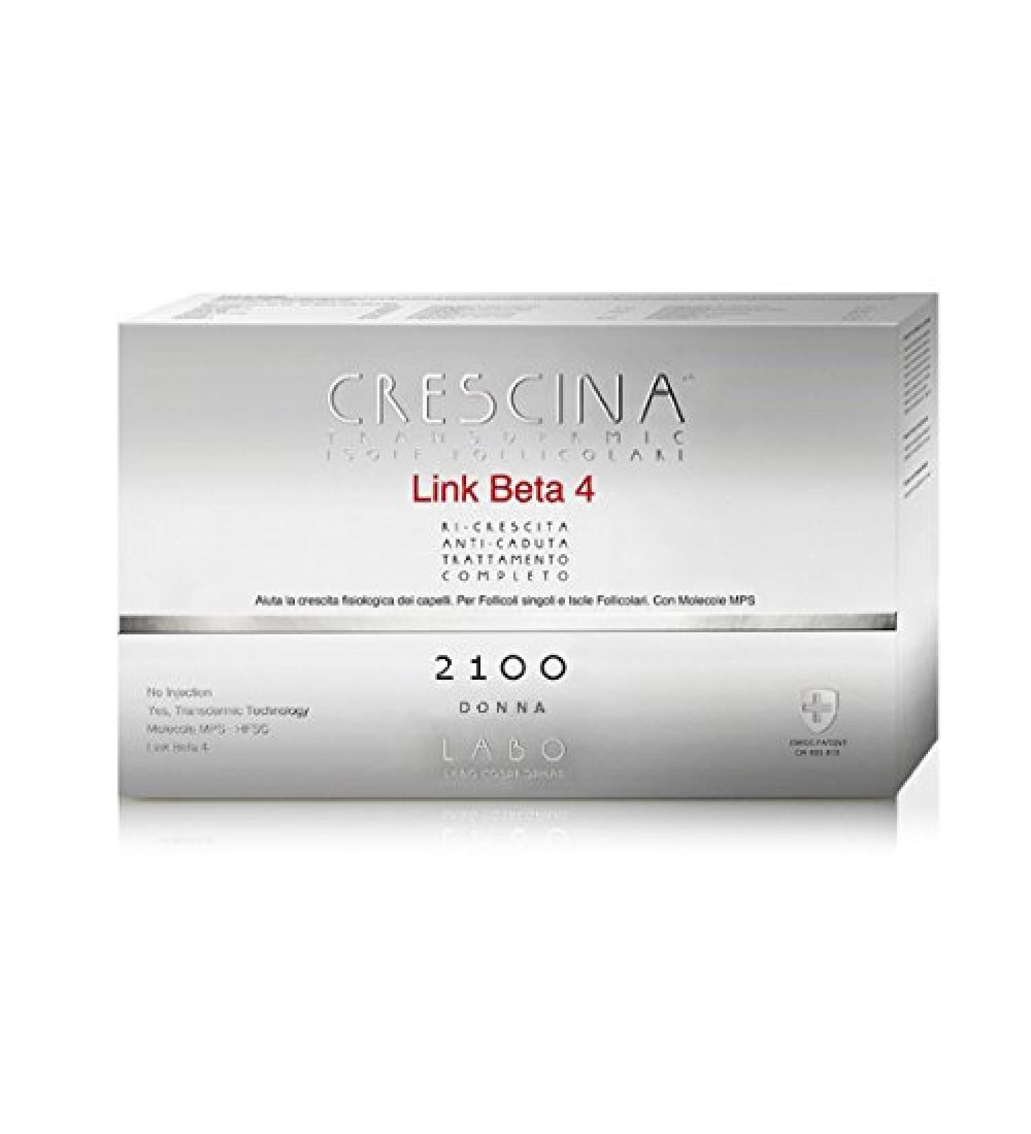 LABO CRESCINA ISOLE FOLLICOLARI Link beta-4 fall protection hair treatment complete 2100 women 10 + 10 AMPOULES