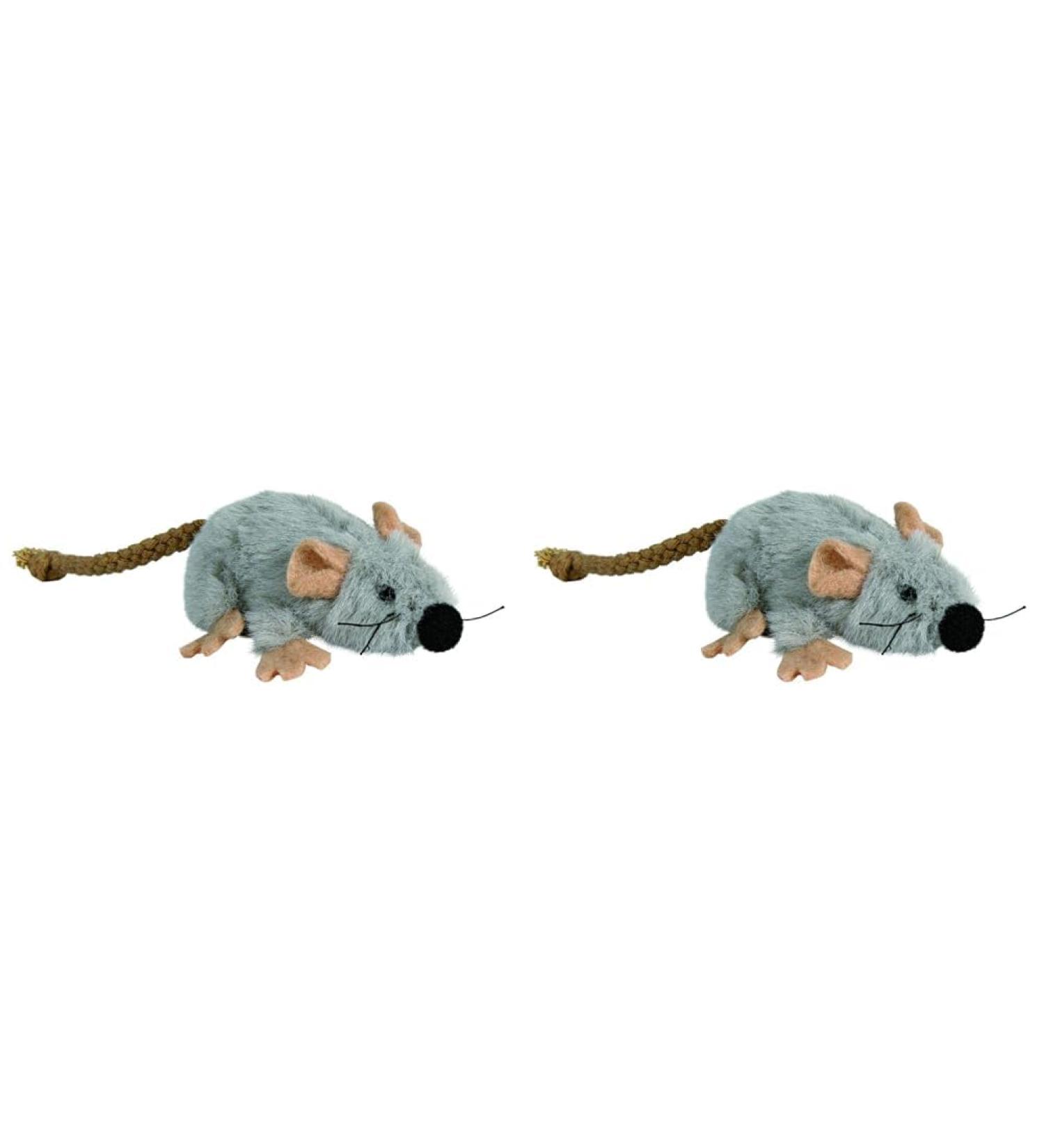 TRIXIE 45735 Plush Cat Toy Mouse - 7cm Pack of 2 | All Breed Sizes | International Shipping - Buy Online on SooperMarket.com