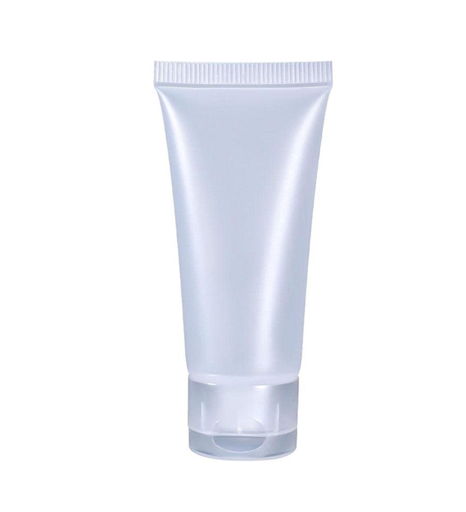 5Pcs 100ML Empty Cosmetic Tubes Portable Clear Refillable Bottles Travel Squeeze Lotion Containers with Flip Lid for Facial Cleanser Hand Cream - Buy Online on SooperMarket.com