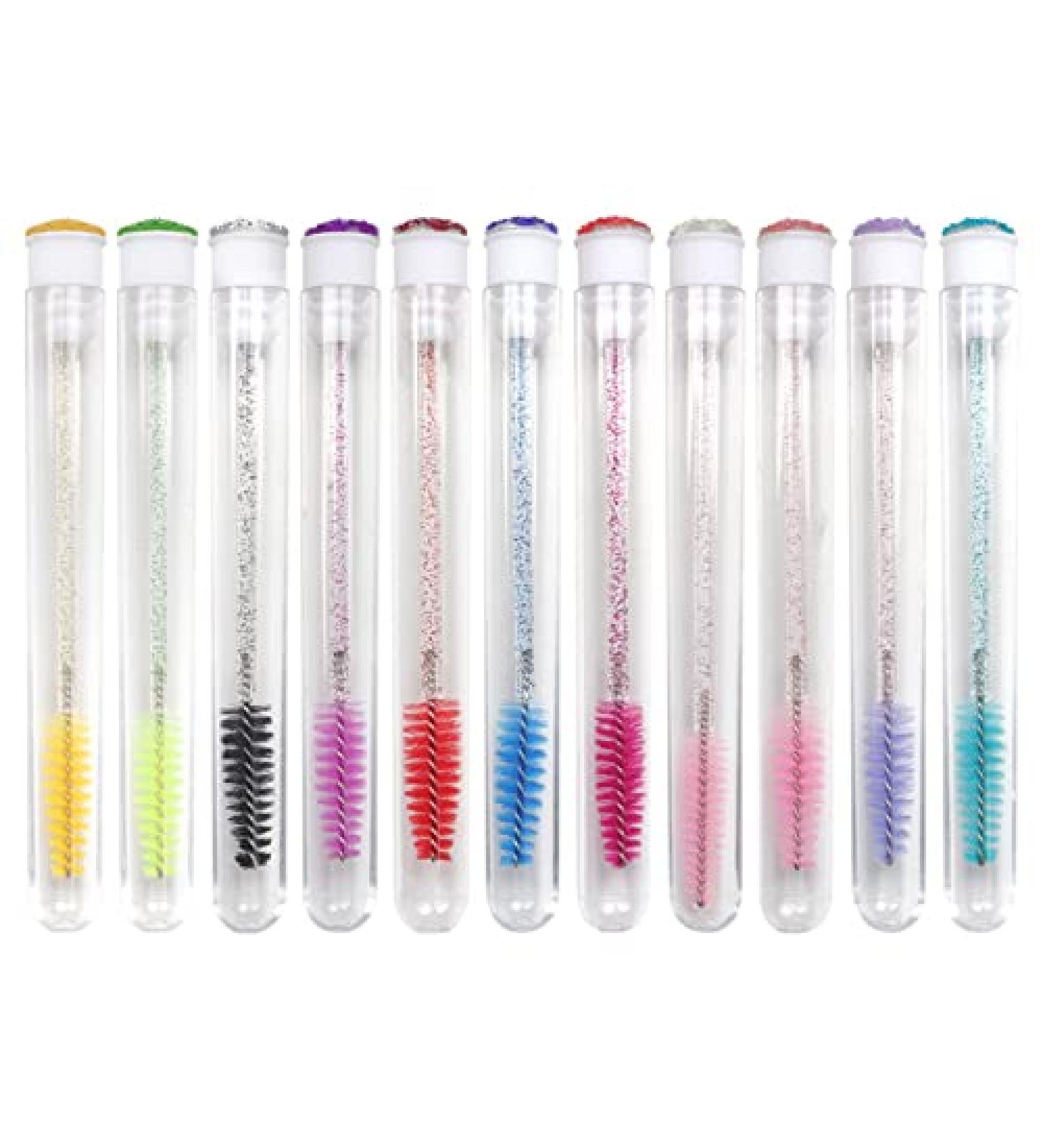 10Pcs Reusable Eyebrow Brush Tube Dust-Proof Eyelash Brush Tube Replaceable Makeup Brushes Mascara with New Eyelash Resin Drill - Buy Online on SooperMarket.com