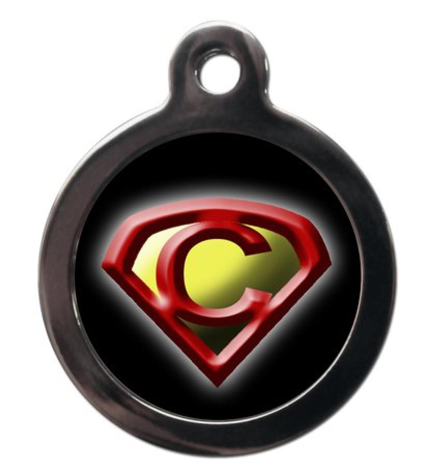 PS Pet Tags - Cute Cat ID Tags - SuperCat Symbol Design - Zinc Alloy Metal - Small (24mm) Personalised On Reverse - Cat Name Address Identity Tag - Made in UK - Buy Online on SooperMarket.com