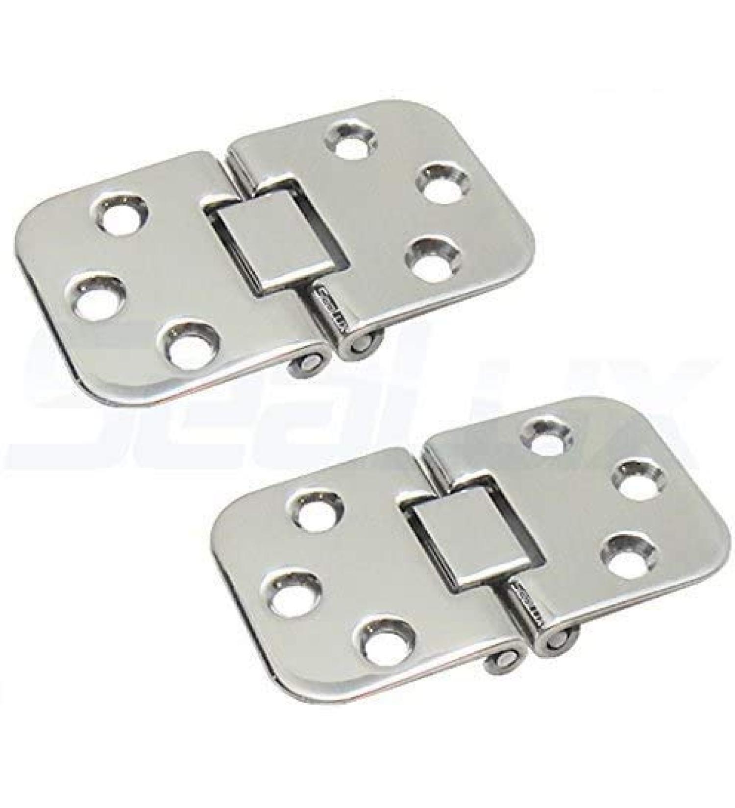 SeaLux Marine 316 Stainless Steel 180 Degree Flush Mount Hatch Hinge 2-3/4 x 1-5/8 for Boat RVs - Pair - Buy Online on SooperMarket.com