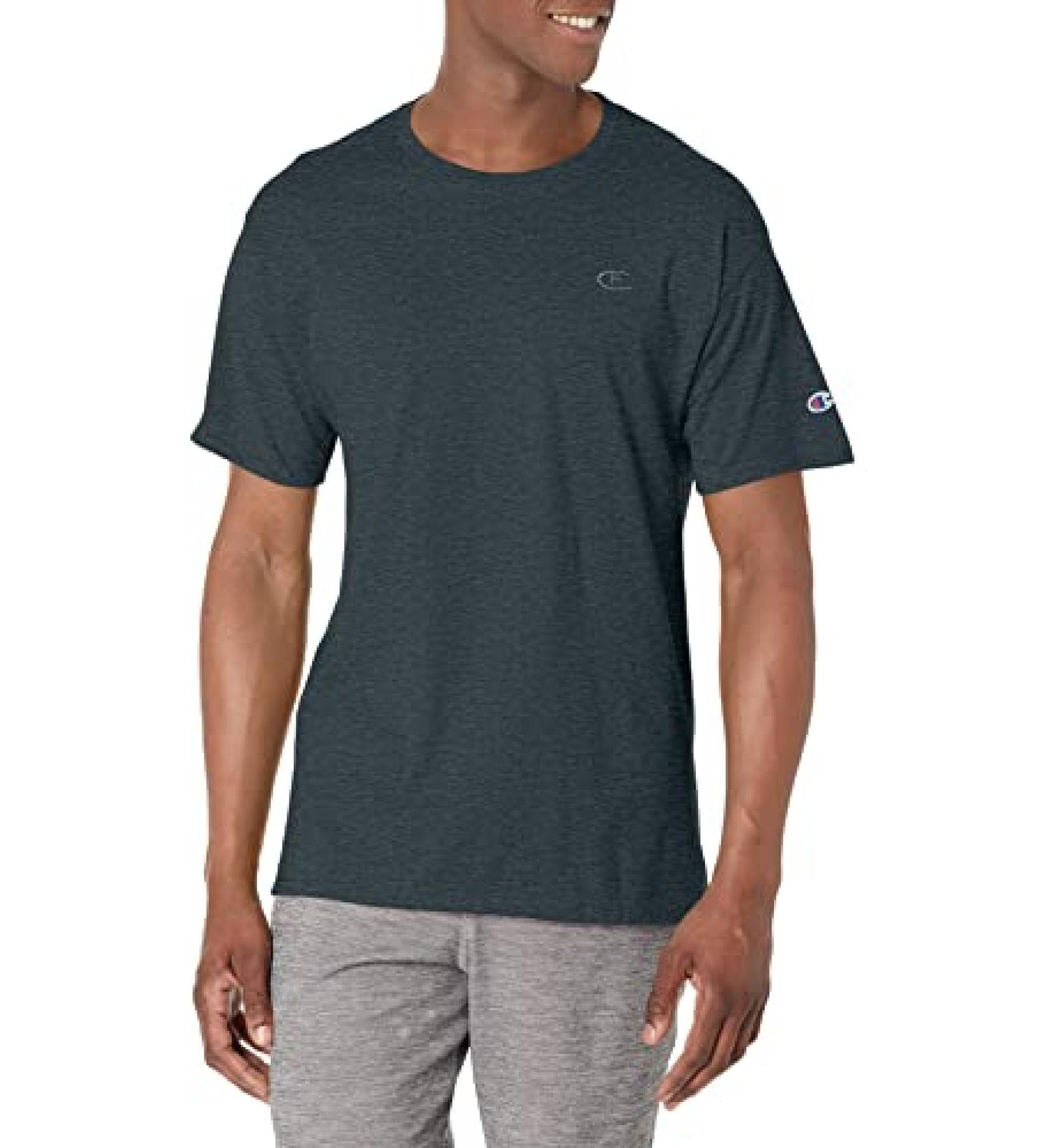 Champion Classic Unisex Cotton T-Shirt for Men & Women - Granite Heather (Reg. or Big & Tall) - Buy Online on SooperMarket.com