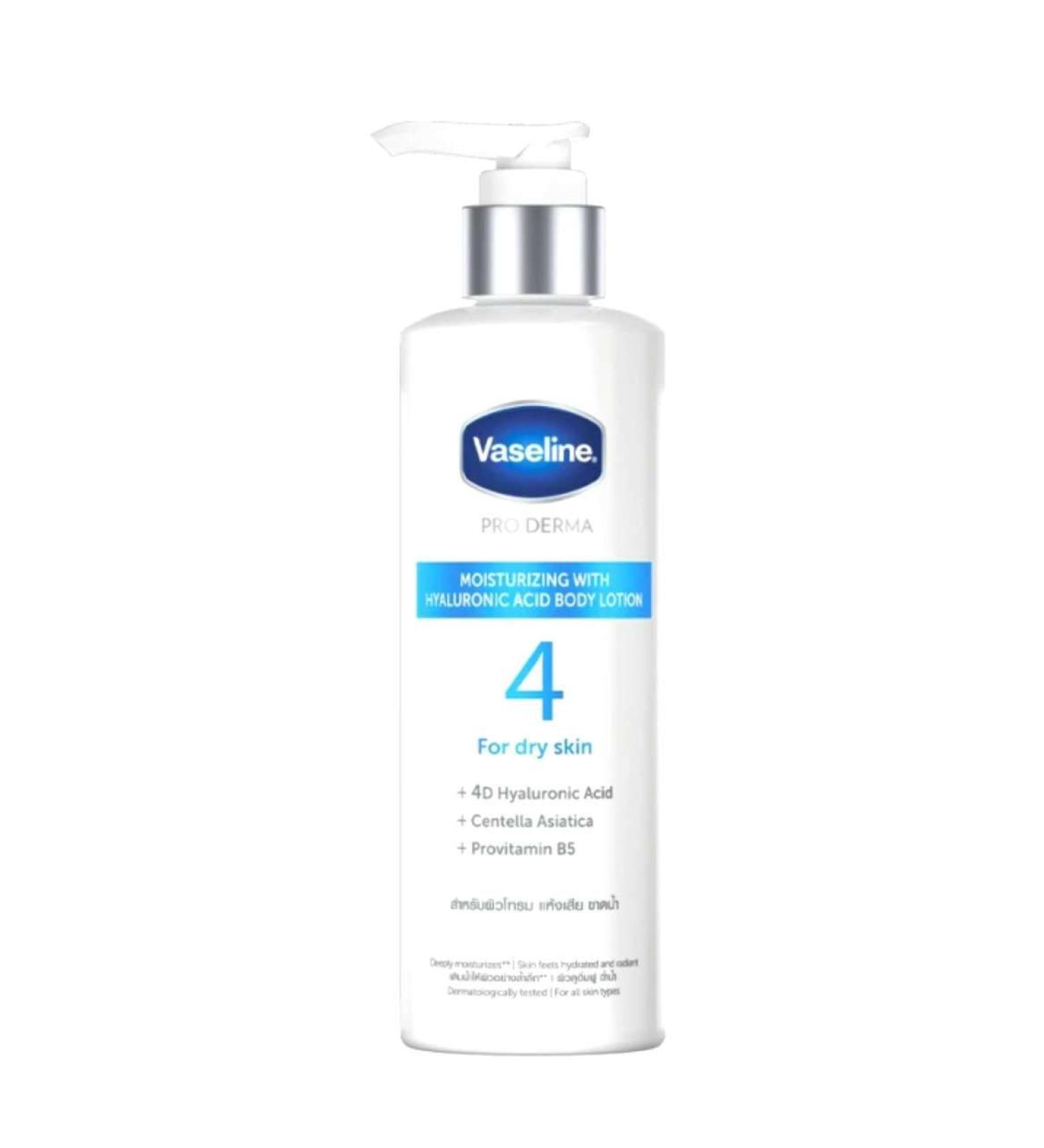Vaseline Proderma Moisturizing With Hyaluronic Acid Body Lotion 4 dry skin. +4D Hyaluronic acid Centella Asiatica and Provitamin B5 95ml - Buy Online on SooperMarket.com