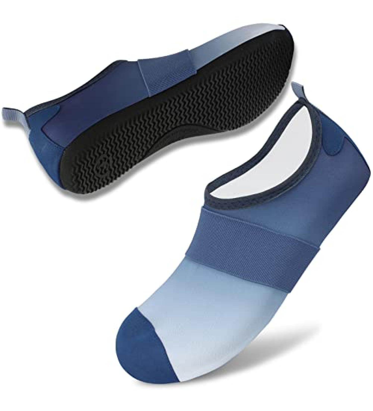 VIFUUR Water Shoes - Barefoot Aqua Socks for Yoga, Beach, Swim - Fogblue - Size 7.5-8.5 Women/6-7 Men - Buy Online on SooperMarket.com