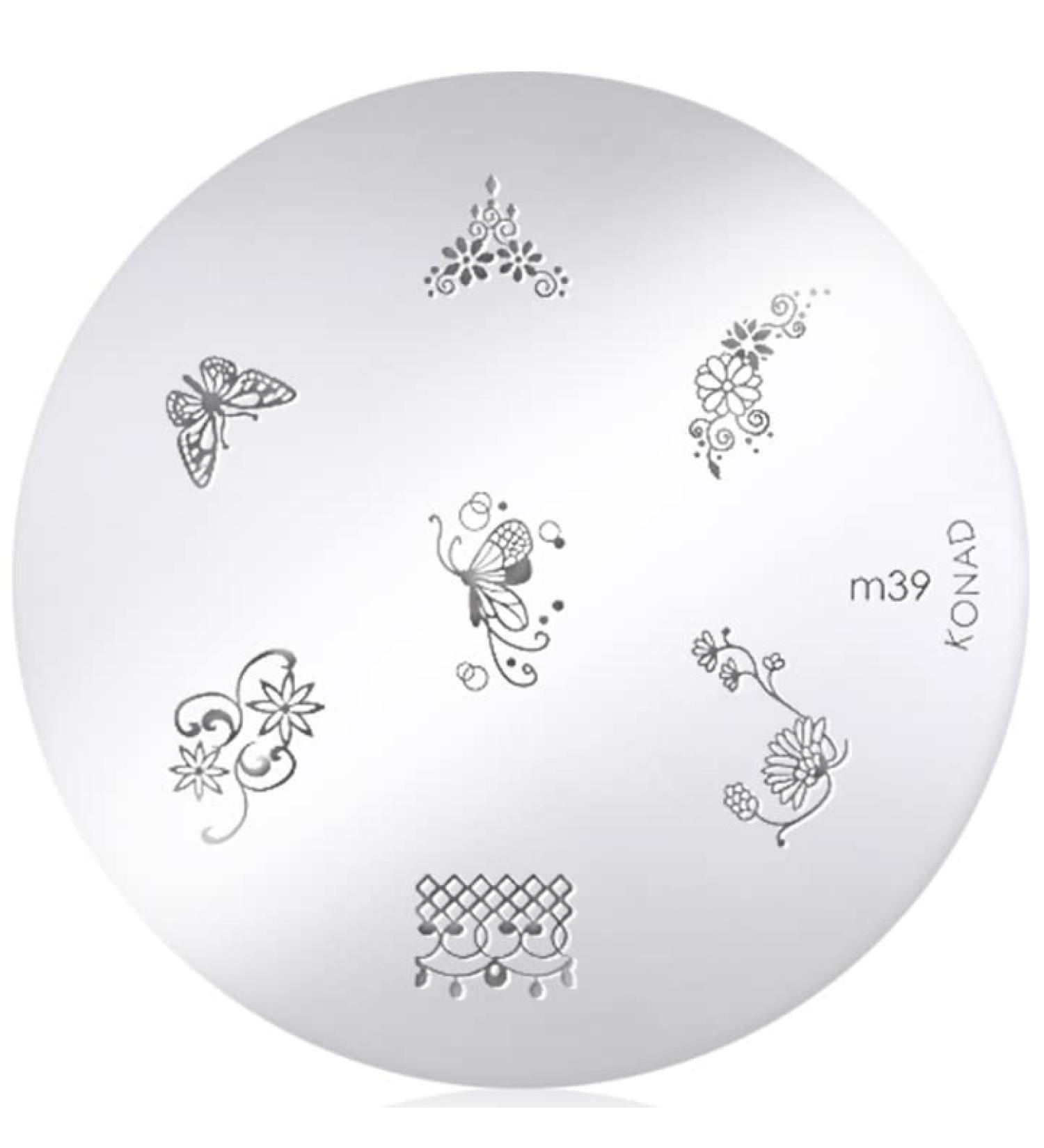 Konad stencil stamping stamping stencil M39
