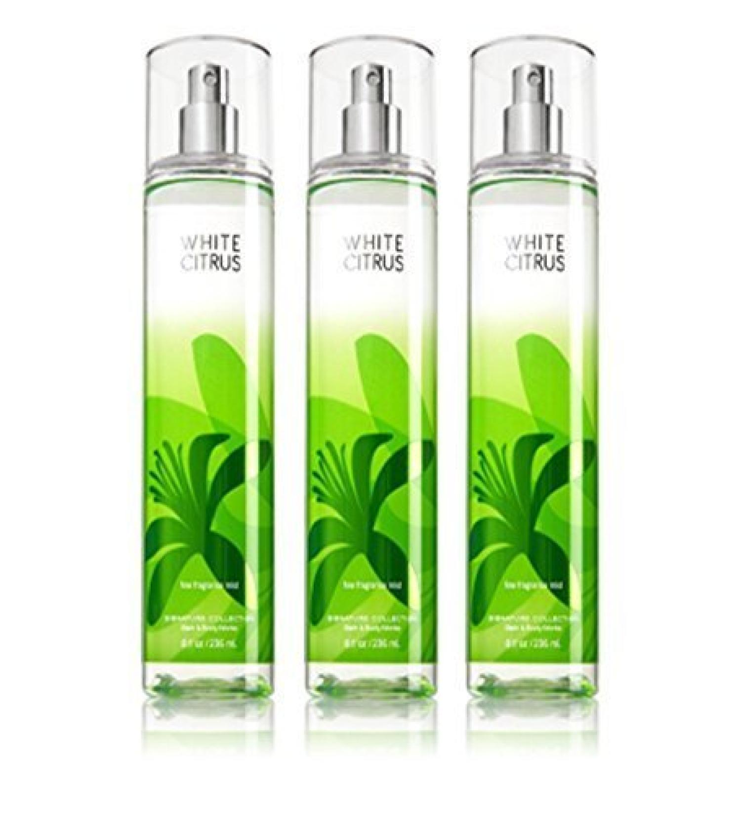 Lot of 3 Bath & Body Works White Citrus 8.0 oz Fine Fragrance Mist Citrus 8 Fl Oz (Pack of 3)