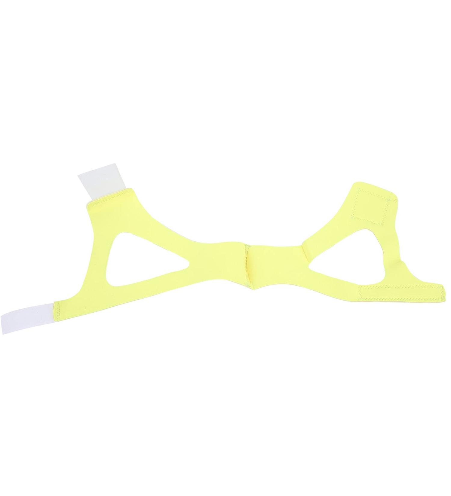 Breathable Anti-Snoring Chin Strap - Adjustable Jaw Support Belt in Yellow - Buy Online on SooperMarket.com