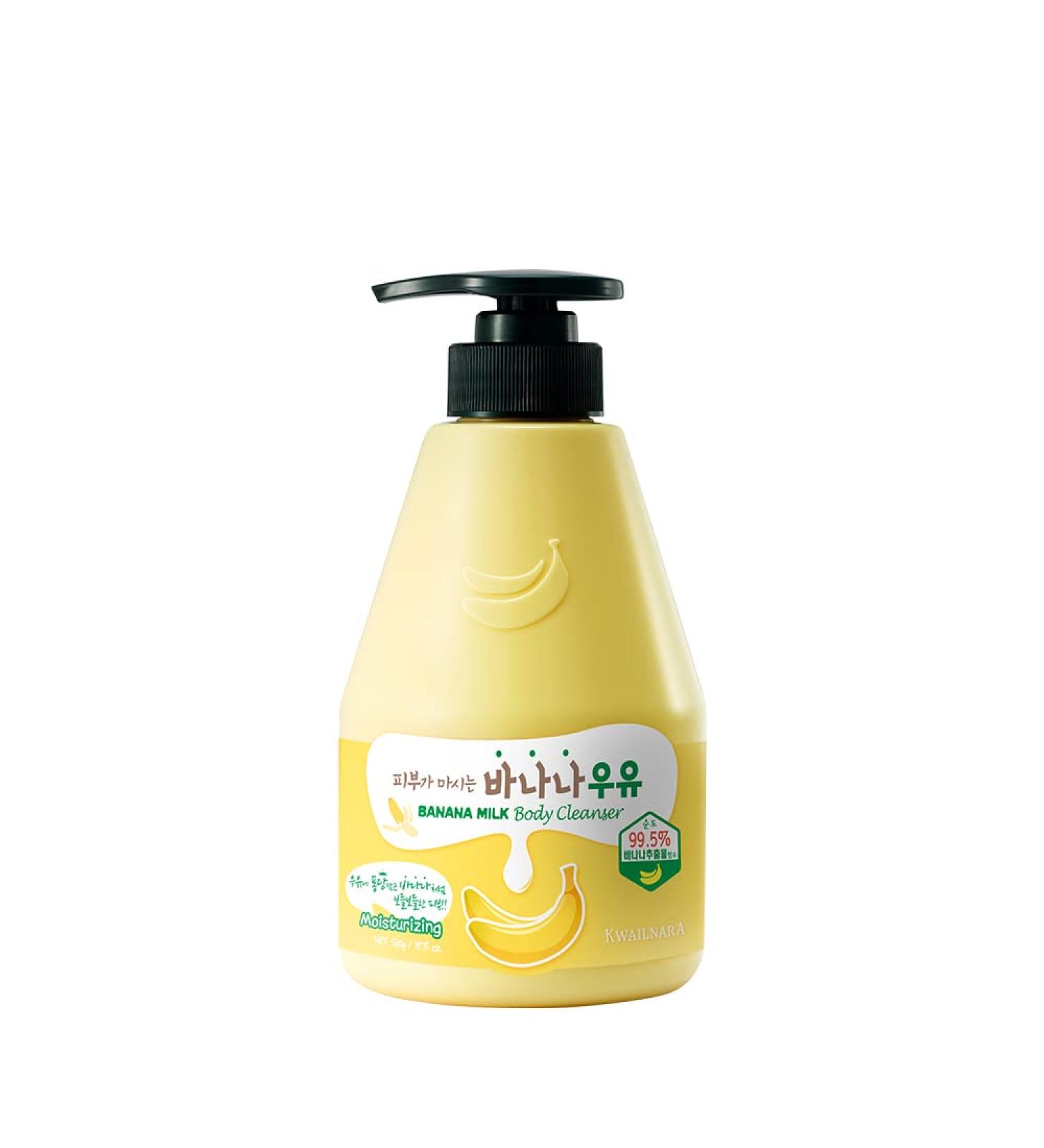 WELCOS KWAILNARA Banana Milk Body Cleanser 560g/19.75oz - Nourishing Body Wash for Soft and Smooth Skin - Buy Online on SooperMarket.com