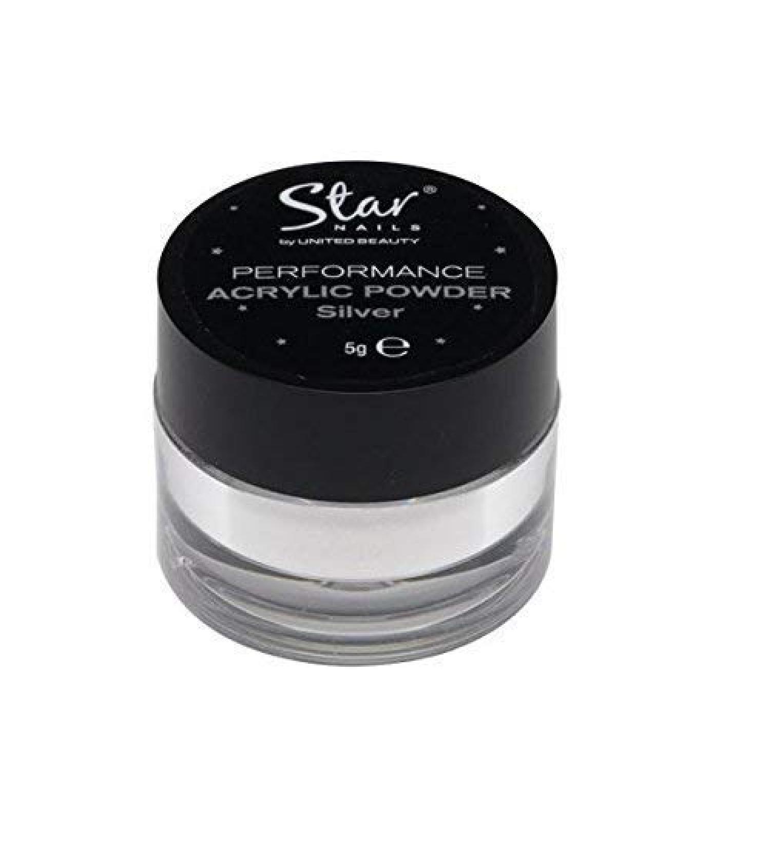 Star Nails Performance Acrylic Powder Silver 5g 5g Silver