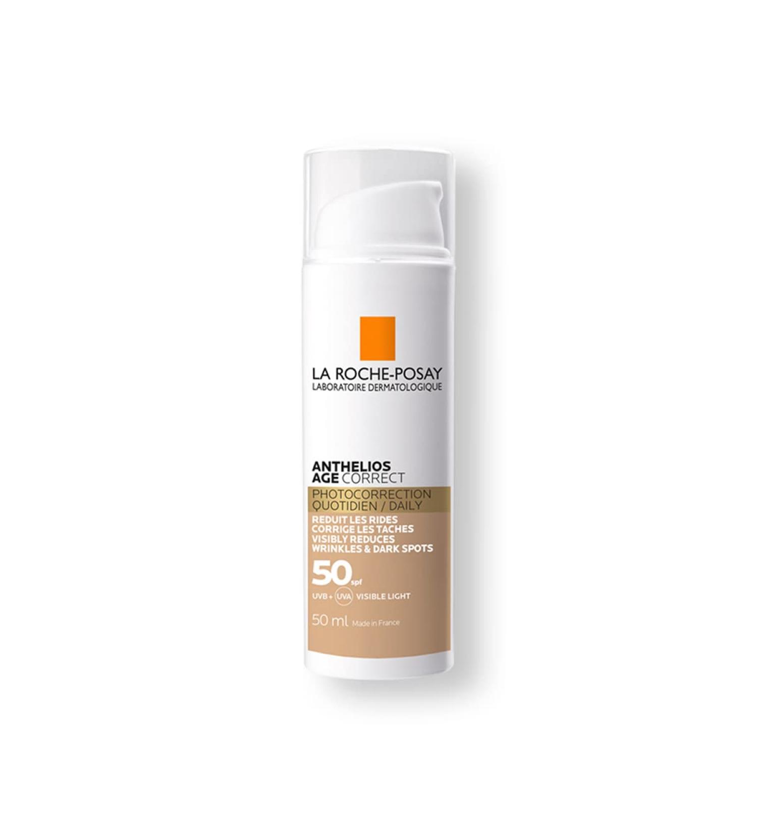 L'Or al Paris Anthelios Age Correct Tinted Cream SPF 50 - 50ml | Best Anti-Aging Sun Protection - Buy Online on SooperMarket.com