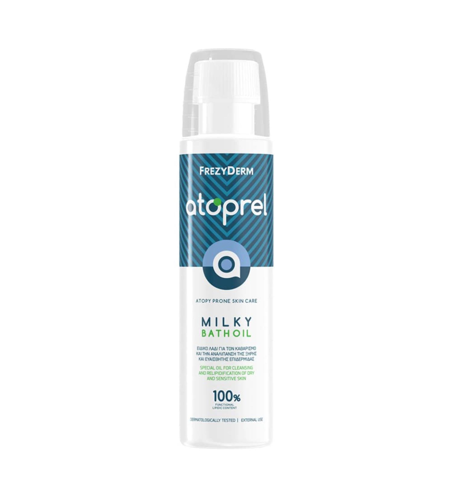 FREZYDERM Atoprel Milky Bath Oil - 250ml | Nourishing Skin Relief for Dryness | International Shipping - Buy Online on SooperMarket.com